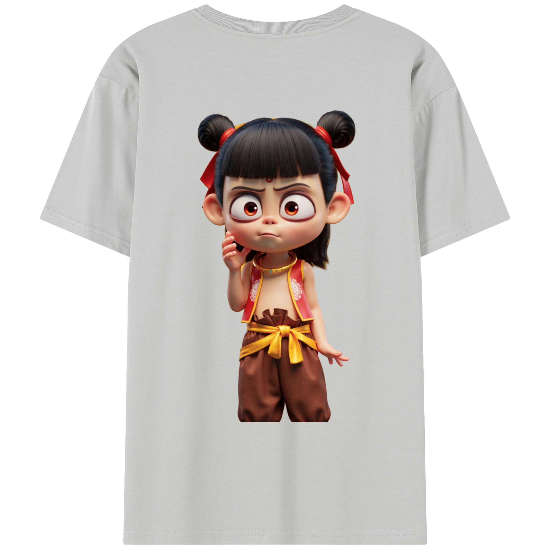 （画像用） Ne Zha 2 ナタ 魔童の大暴れ レディース半袖Tシャツ(バックプリント)