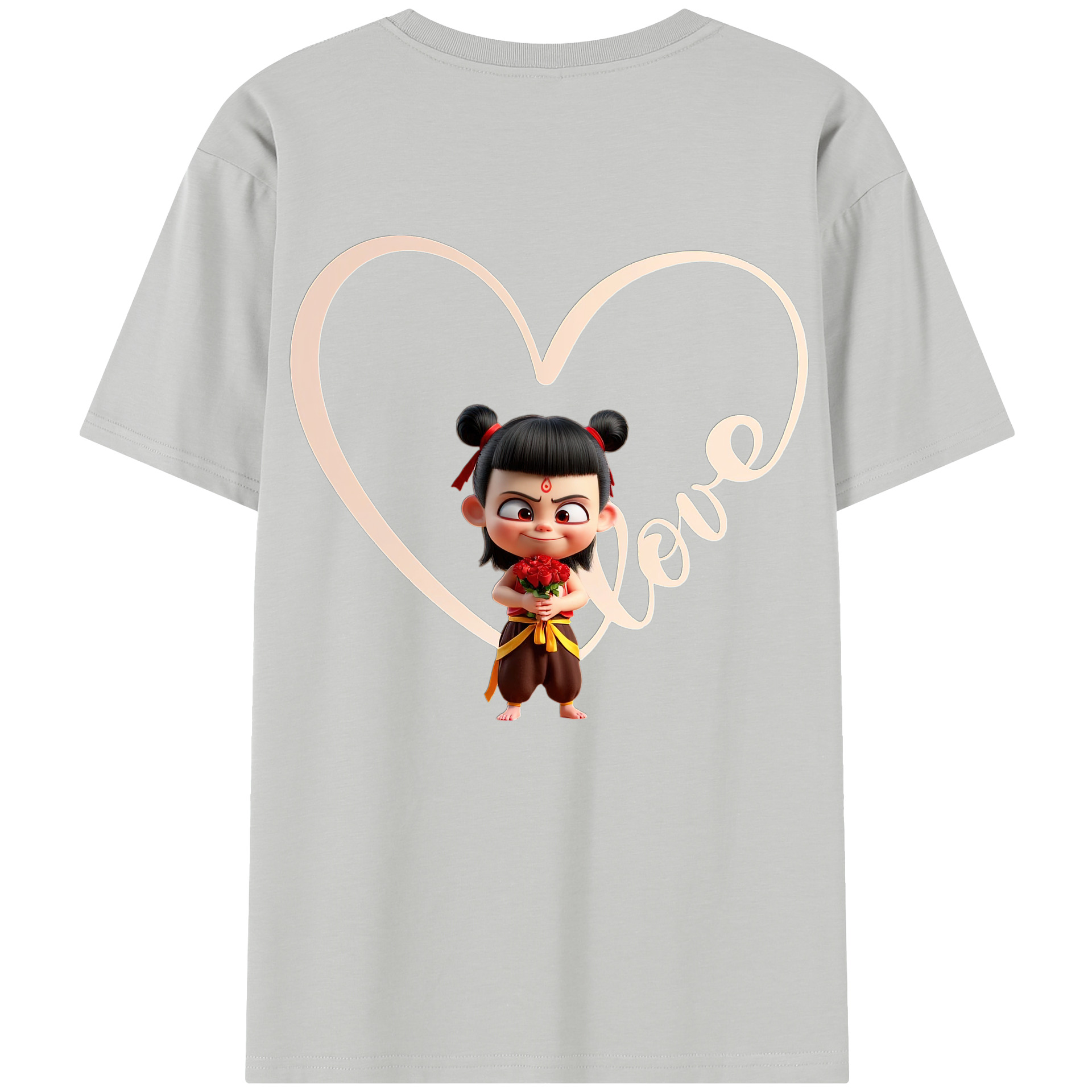 （画像用） Ne Zha 2 ナタ 魔童の大暴れ レディース半袖Tシャツ(バックプリント)