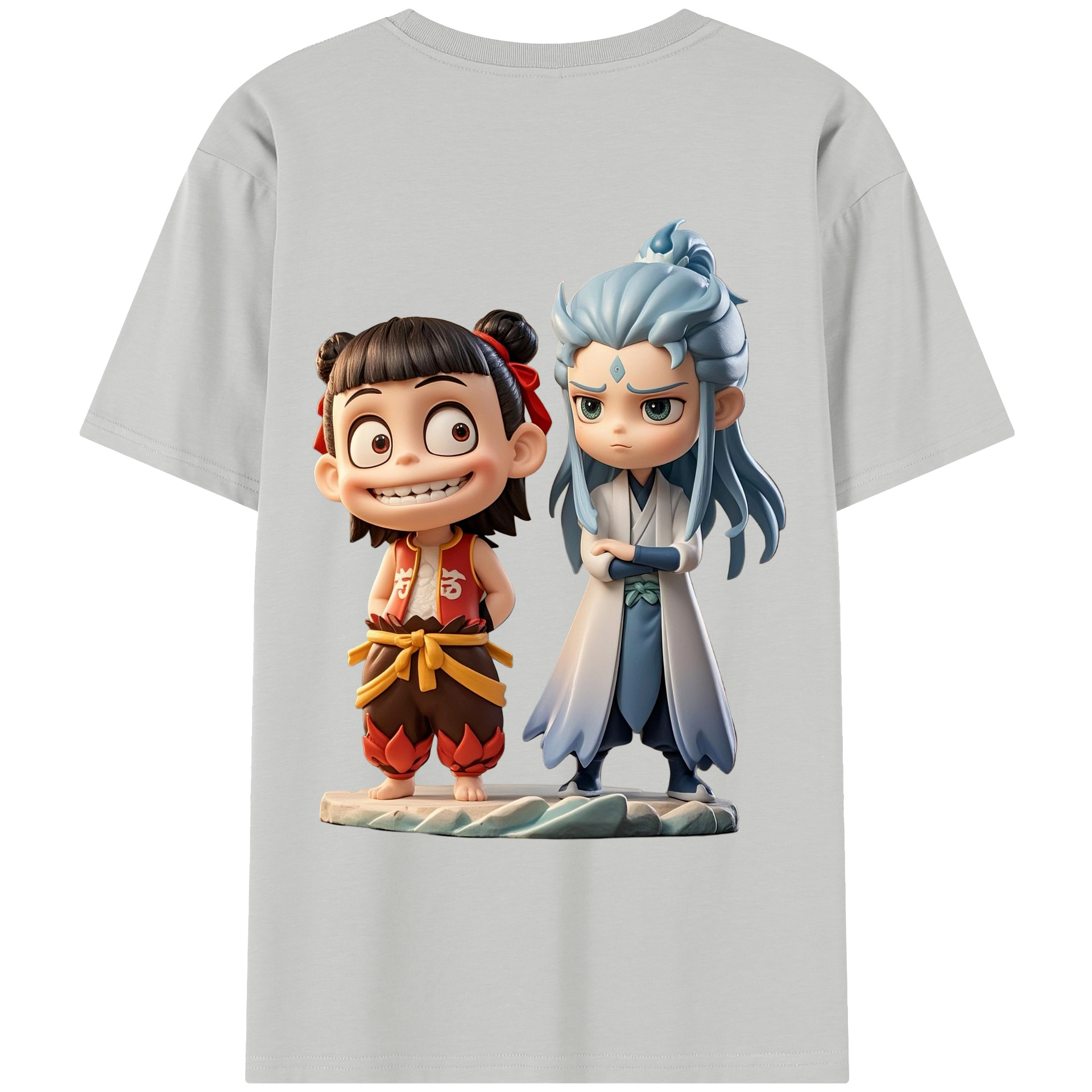 （画像用） Ne Zha 2 ナタ 魔童の大暴れ レディース半袖Tシャツ(バックプリント)