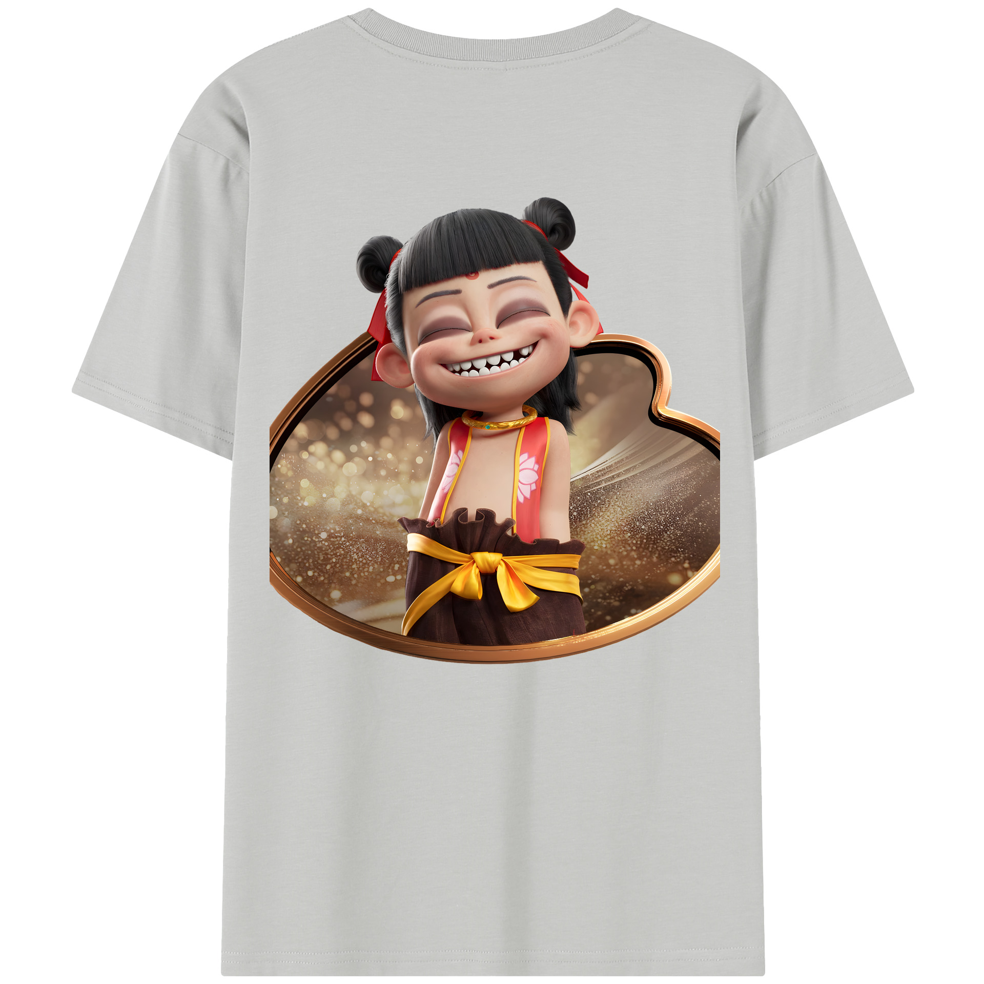 （画像用） Ne Zha 2 ナタ 魔童の大暴れ レディース半袖Tシャツ(バックプリント)
