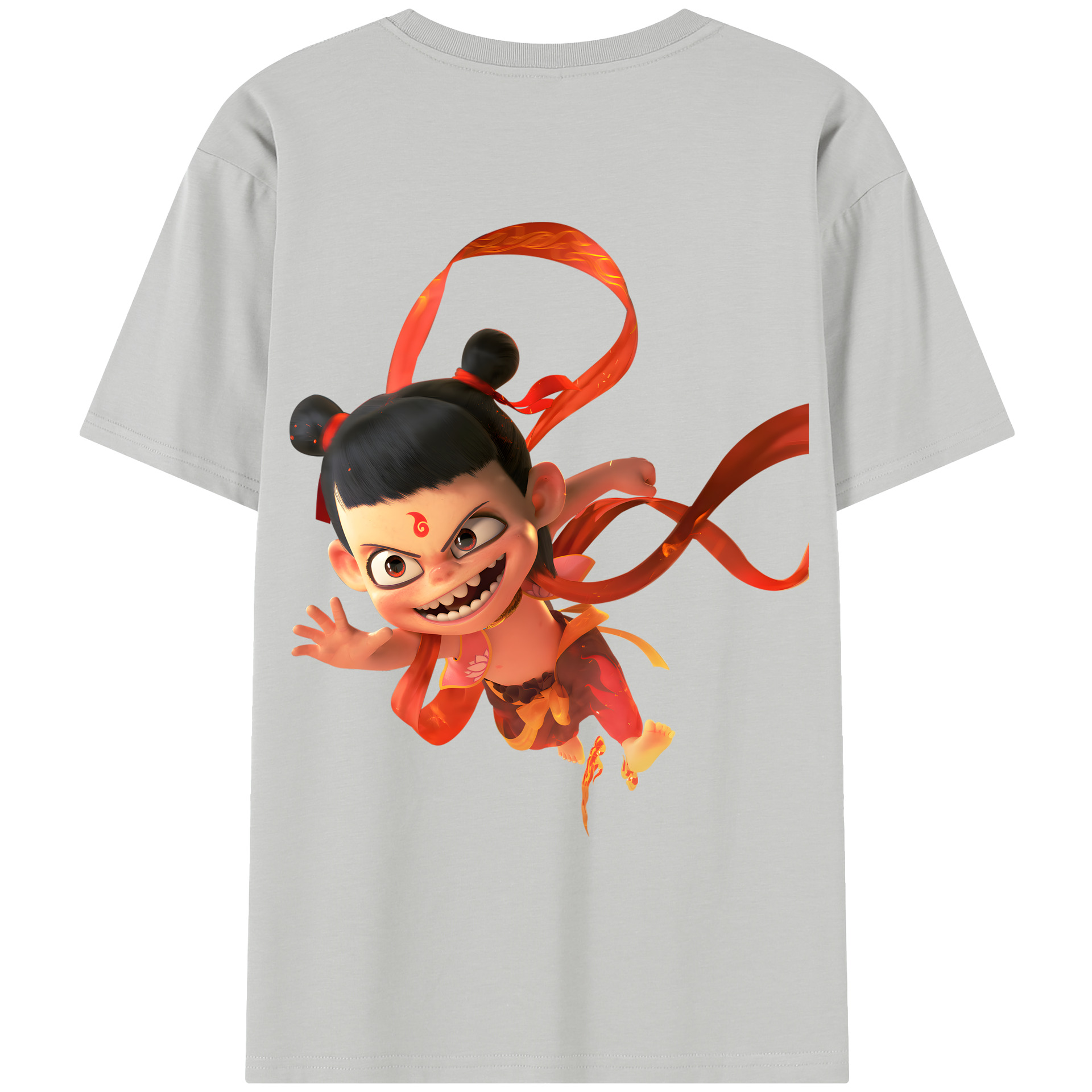 （画像用） Ne Zha 2 ナタ 魔童の大暴れ レディース半袖Tシャツ(バックプリント)