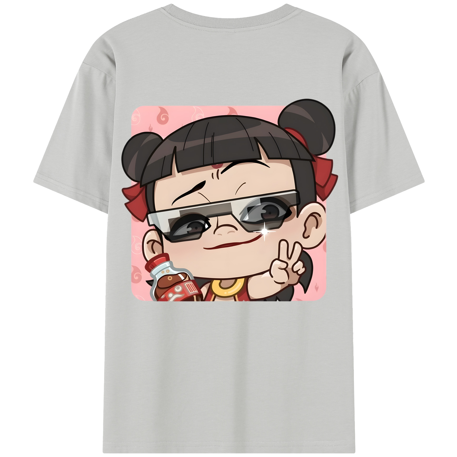 （画像用） Ne Zha 2 ナタ 魔童の大暴れ レディース半袖Tシャツ(バックプリント)