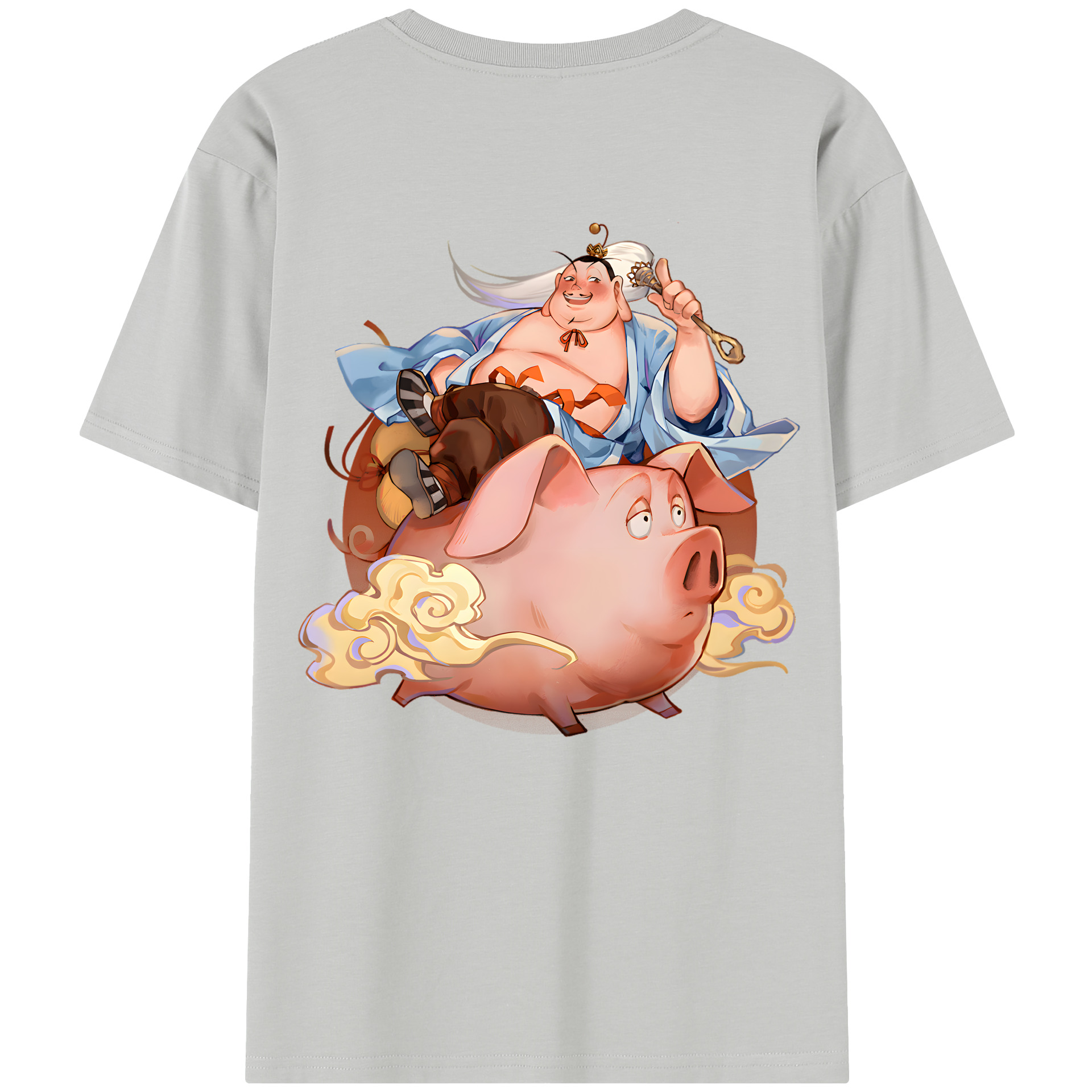 （画像用） Ne Zha 2 ナタ 魔童の大暴れ レディース半袖Tシャツ(バックプリント)