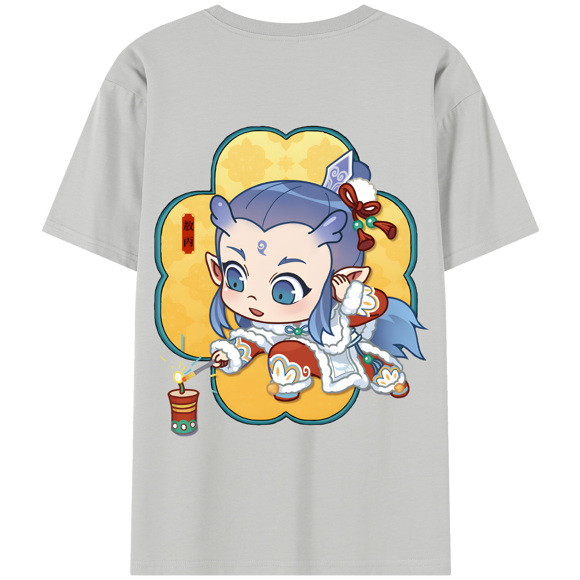 （画像用） Ne Zha 2 ナタ 魔童の大暴れ レディース半袖Tシャツ(バックプリント)