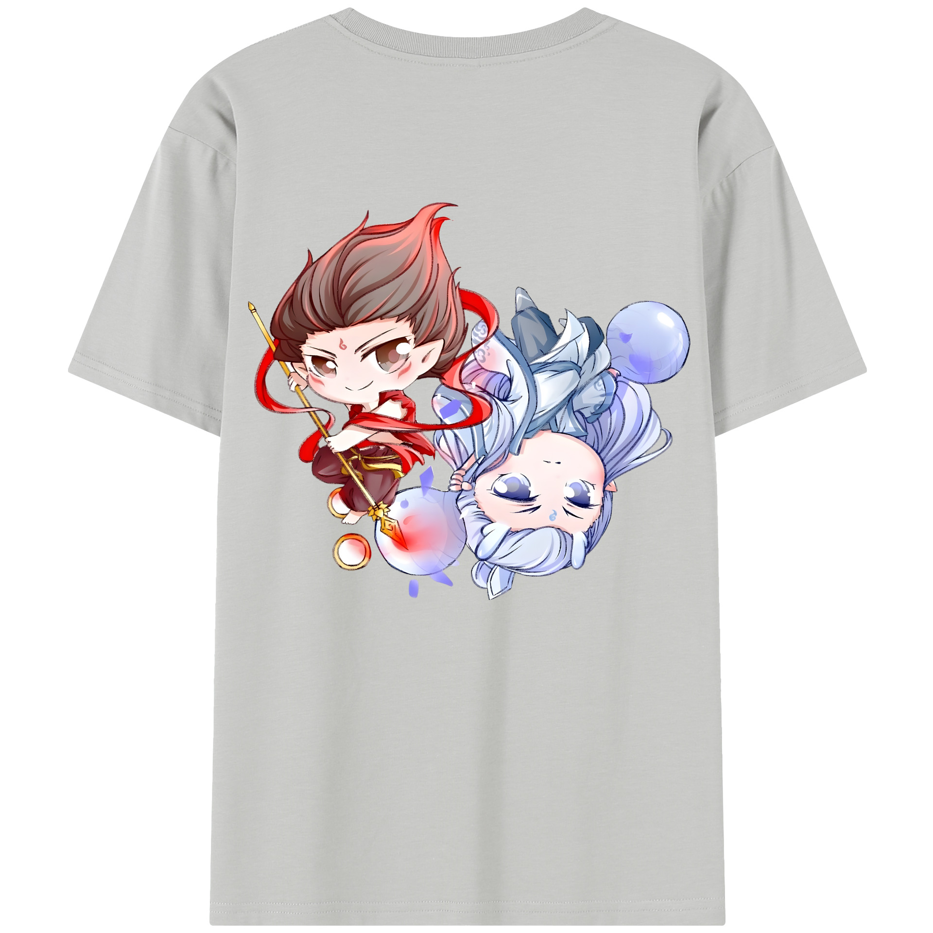 （画像用） Ne Zha 2 ナタ 魔童の大暴れ レディース半袖Tシャツ(バックプリント)