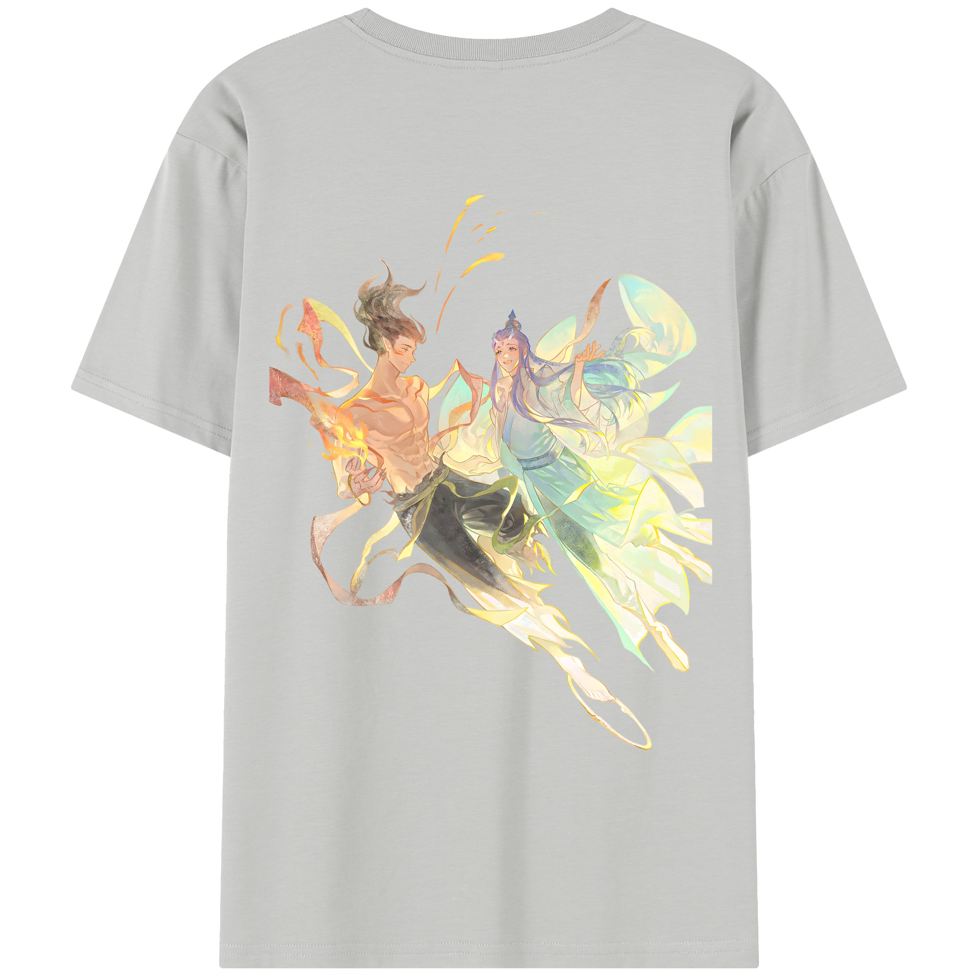 （画像用） Ne Zha 2 ナタ 魔童の大暴れ レディース半袖Tシャツ(バックプリント)