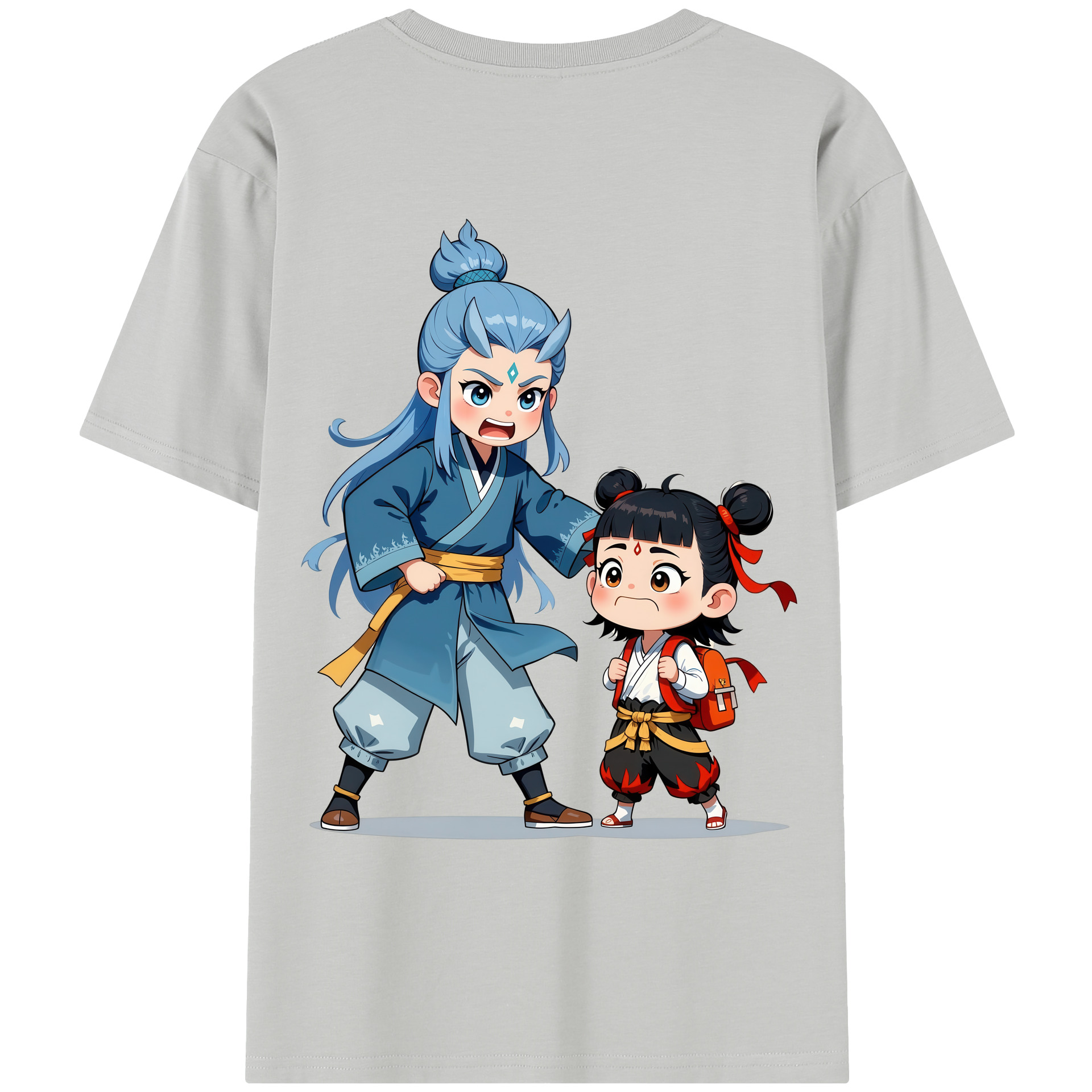 （画像用） Ne Zha 2 ナタ 魔童の大暴れ レディース半袖Tシャツ(バックプリント)