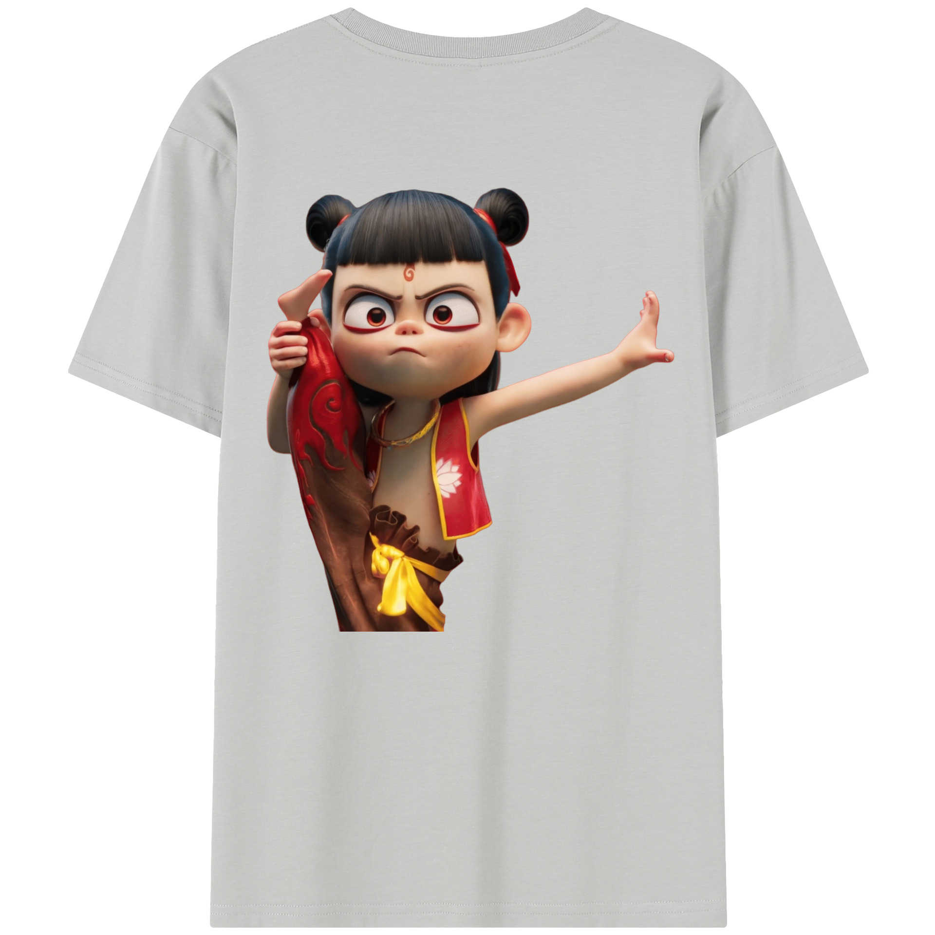 （画像用） Ne Zha 2 ナタ 魔童の大暴れ レディース半袖Tシャツ(バックプリント)