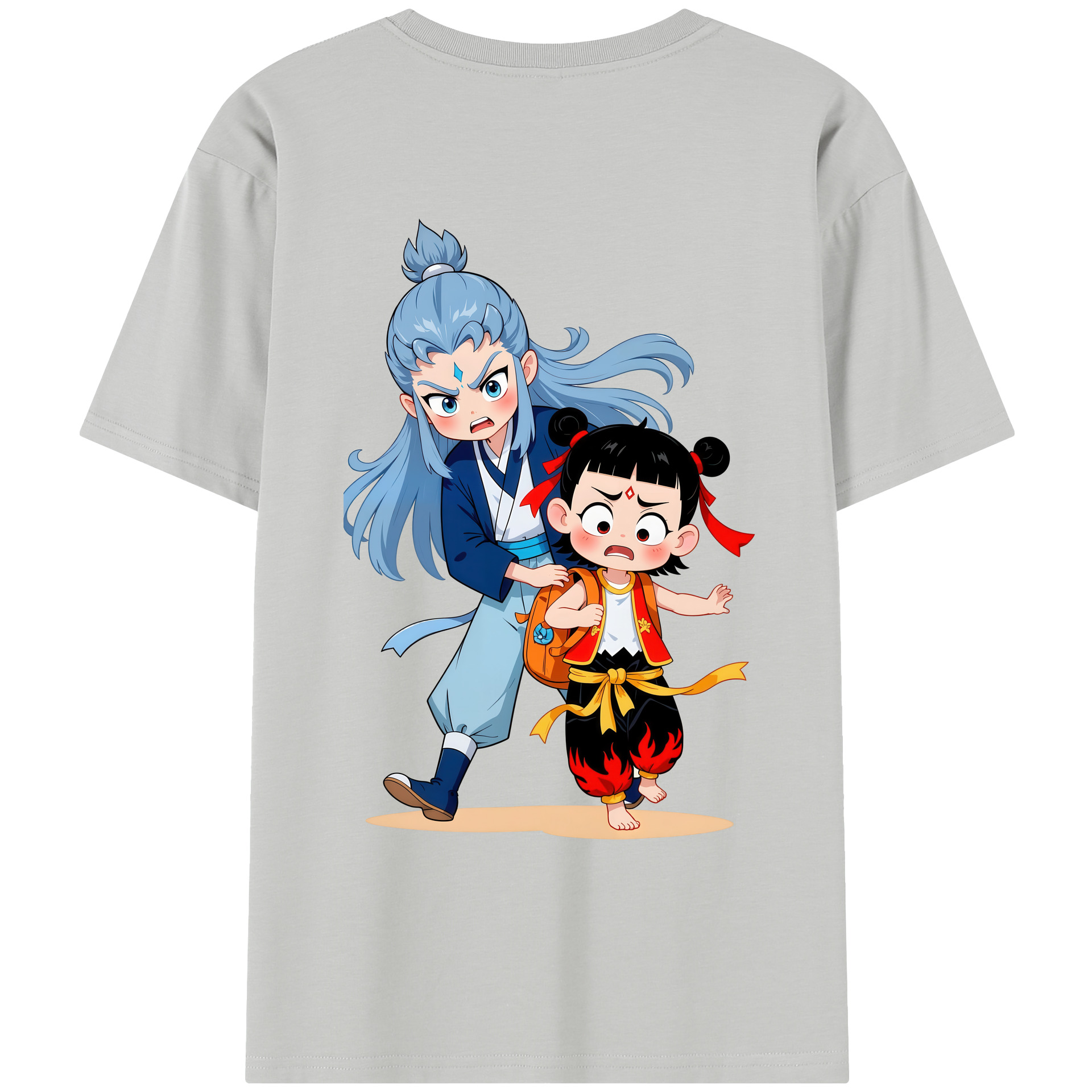 （画像用） Ne Zha 2 ナタ 魔童の大暴れ レディース半袖Tシャツ(バックプリント)