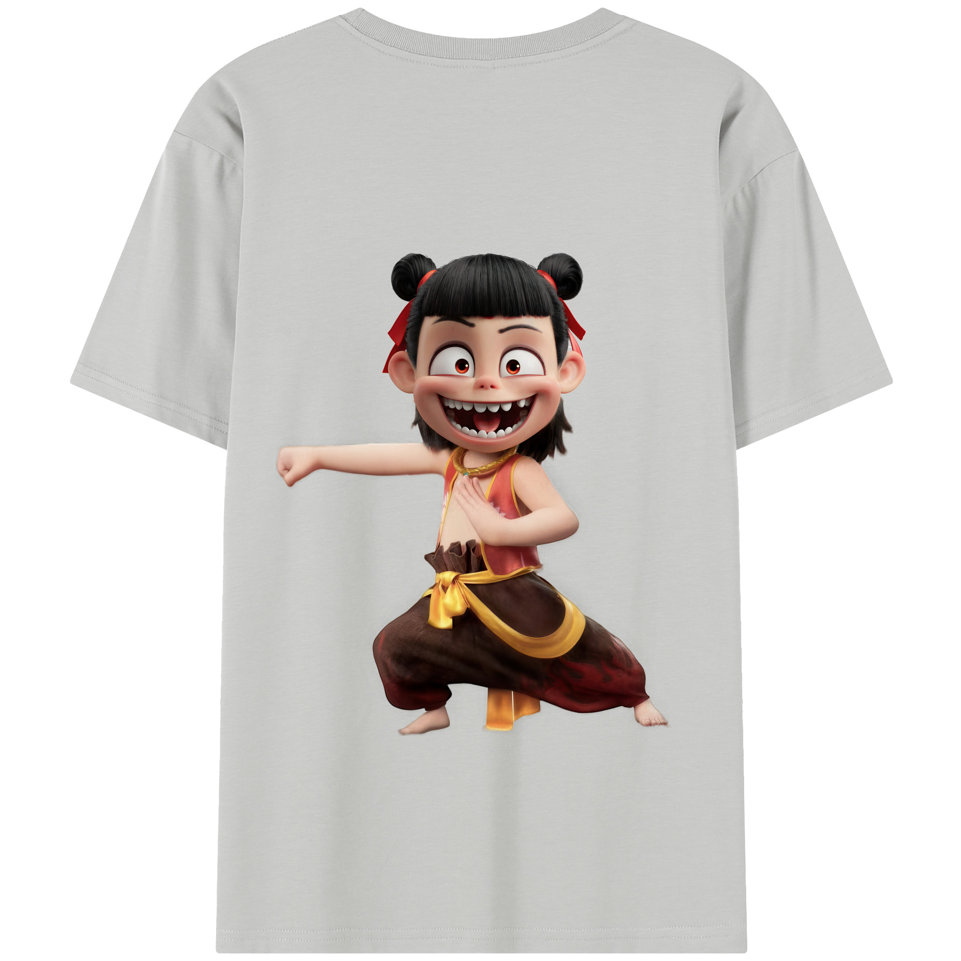 （画像用） Ne Zha 2 ナタ 魔童の大暴れ レディース半袖Tシャツ(バックプリント)