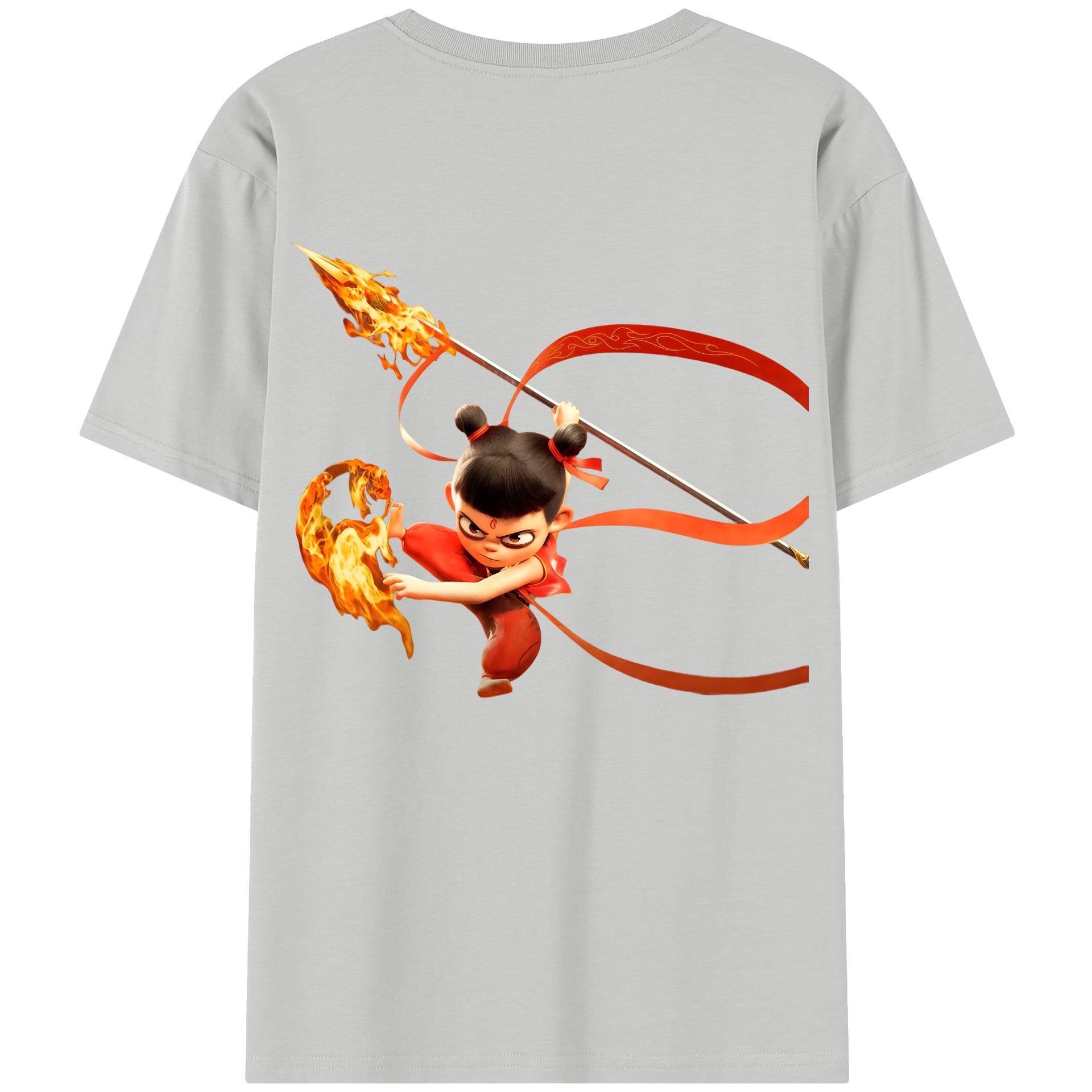 （画像用） Ne Zha 2 ナタ 魔童の大暴れ レディース半袖Tシャツ(バックプリント)