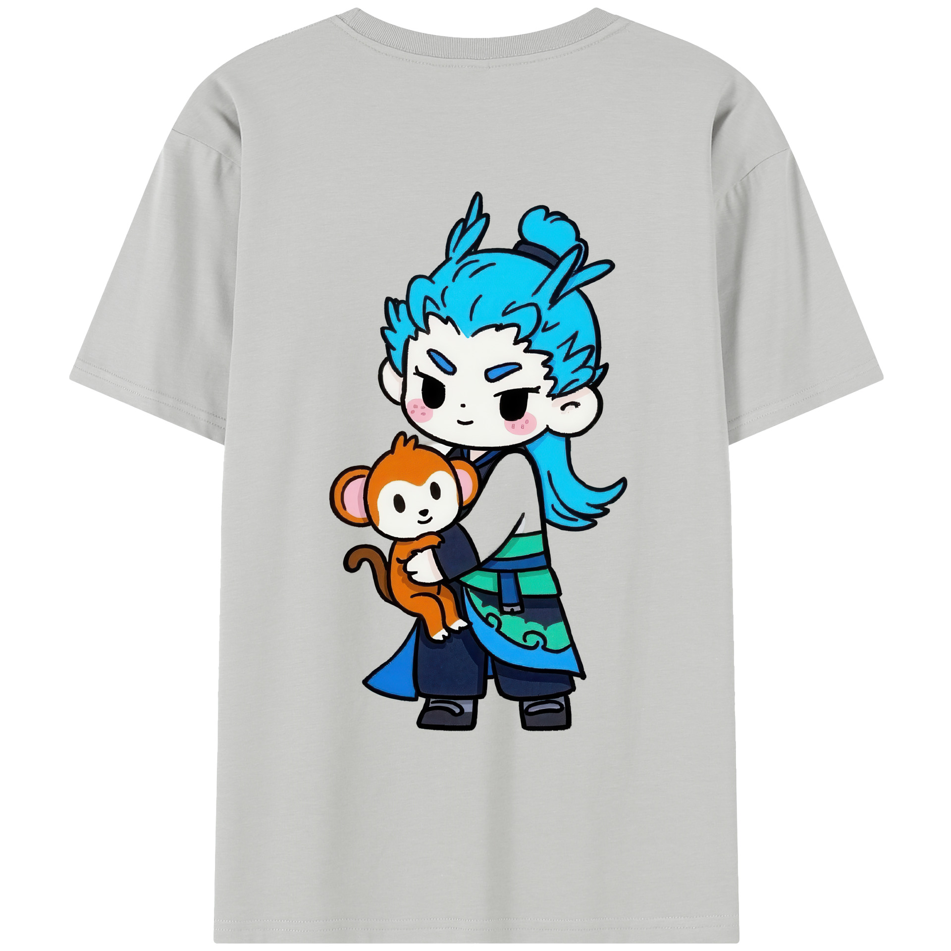 （画像用） Ne Zha 2 ナタ 魔童の大暴れ レディース半袖Tシャツ(バックプリント)