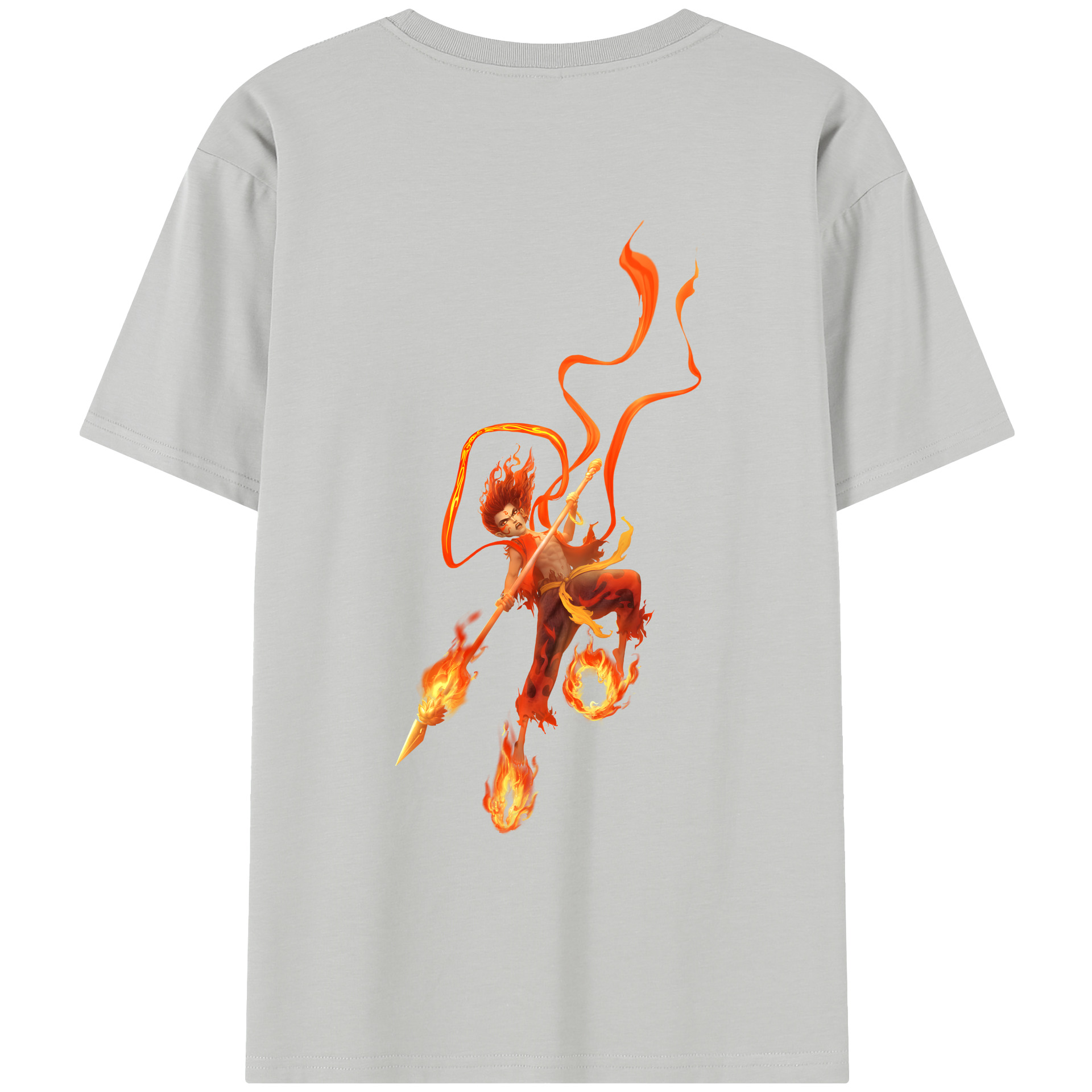 （画像用） Ne Zha 2 ナタ 魔童の大暴れ レディース半袖Tシャツ(バックプリント)