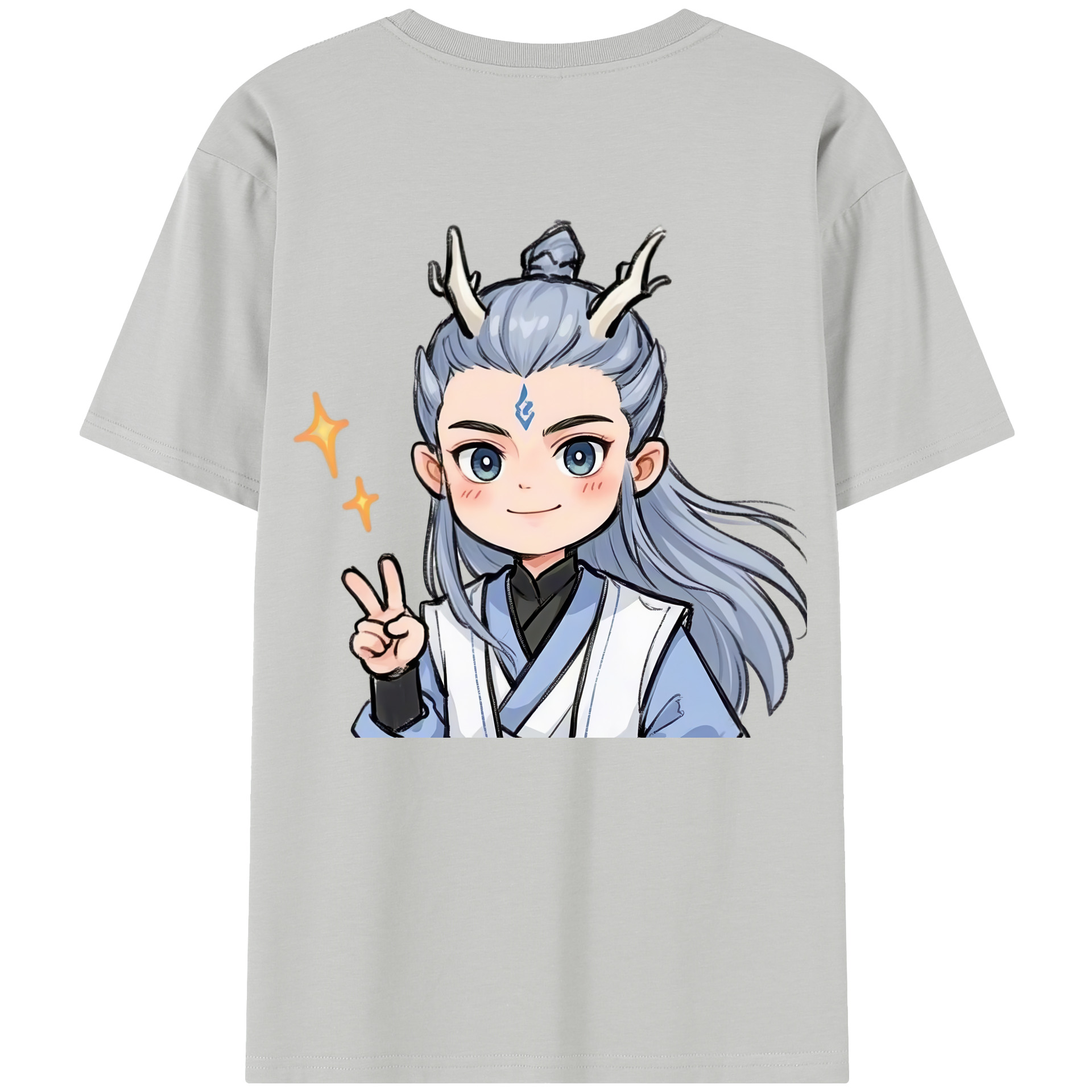 （画像用） Ne Zha 2 ナタ 魔童の大暴れ レディース半袖Tシャツ(バックプリント)