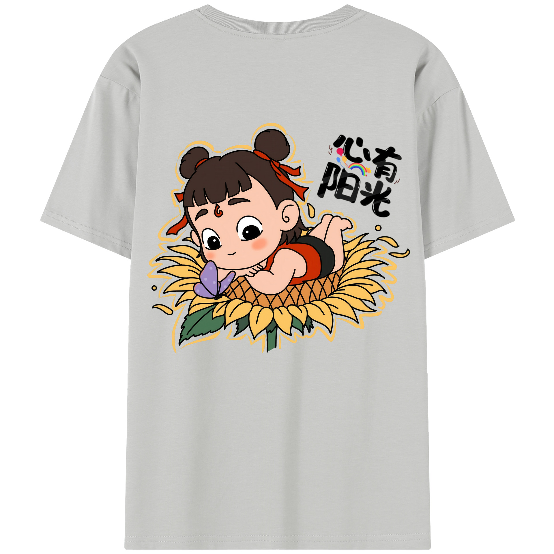 （画像用） Ne Zha 2 ナタ 魔童の大暴れ レディース半袖Tシャツ(バックプリント)