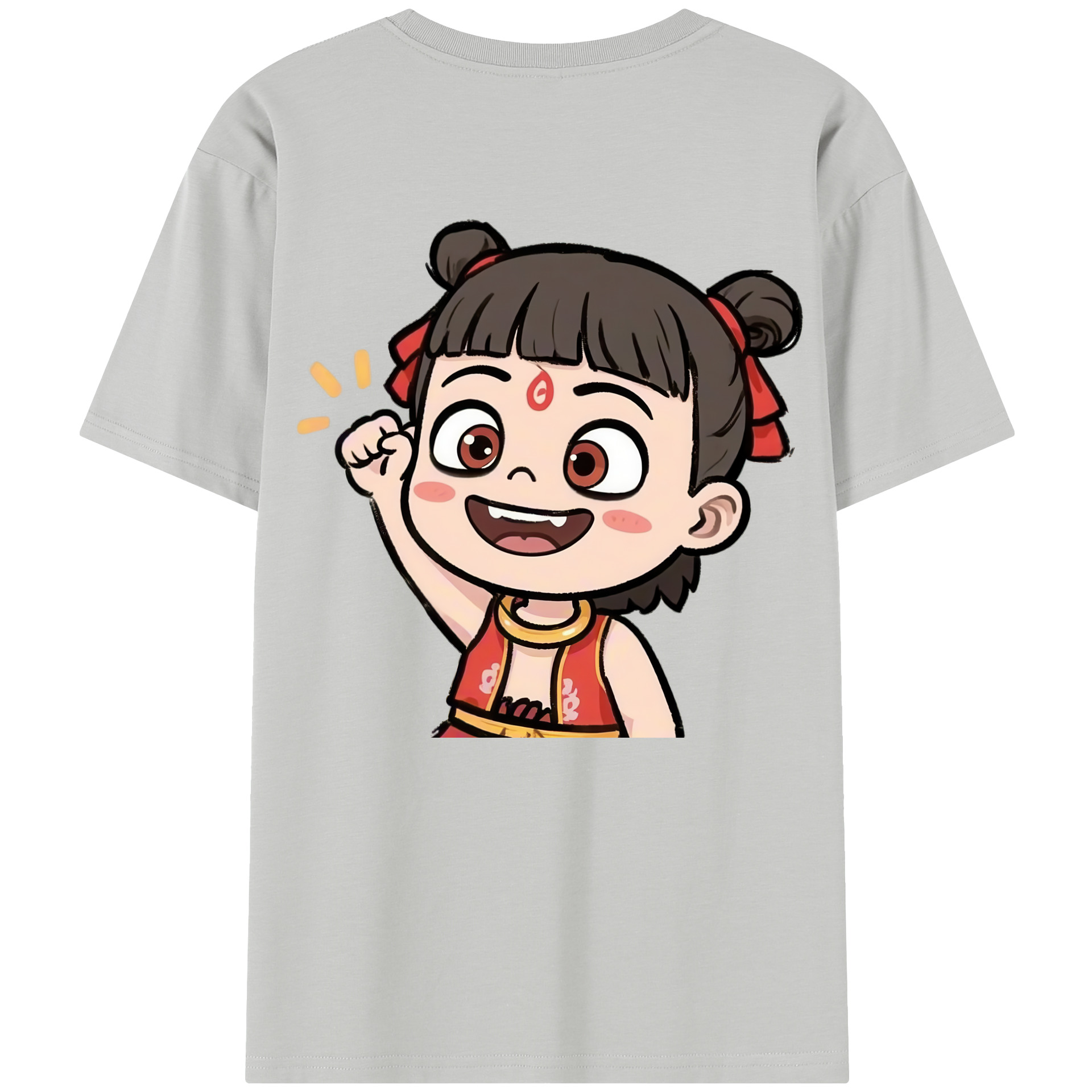 （画像用） Ne Zha 2 ナタ 魔童の大暴れ レディース半袖Tシャツ(バックプリント)