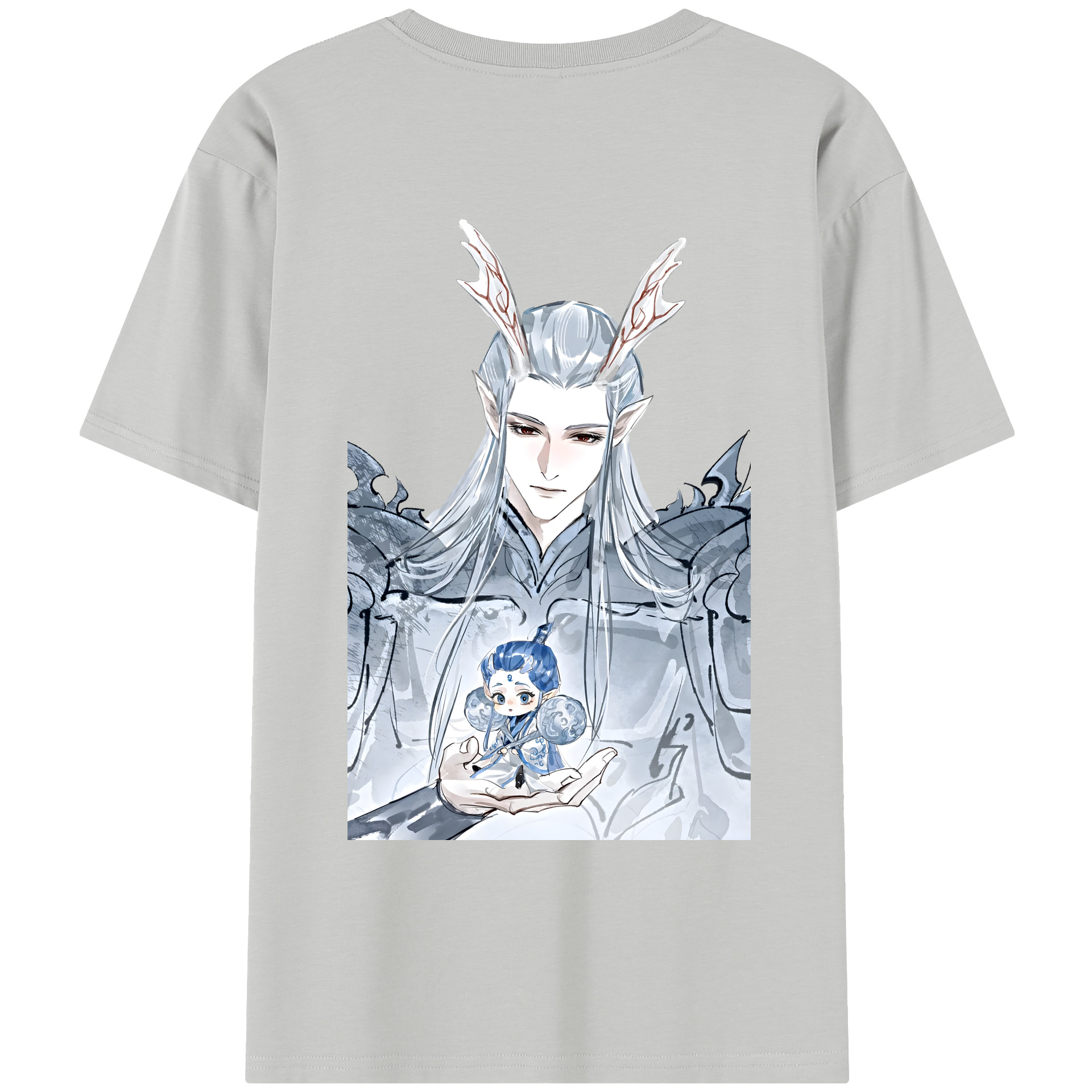 （画像用） Ne Zha 2 ナタ 魔童の大暴れ レディース半袖Tシャツ(バックプリント)