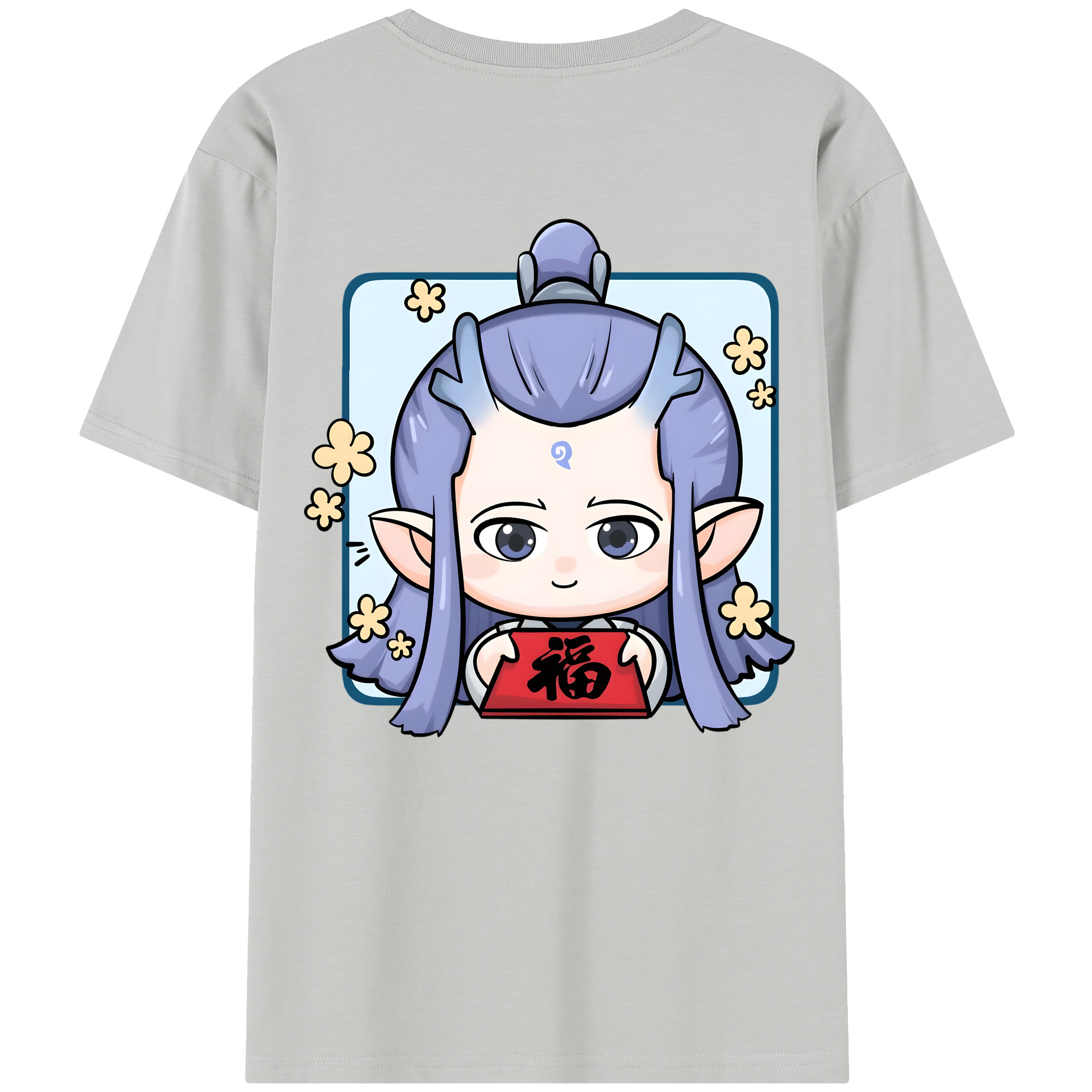 （画像用） Ne Zha 2 ナタ 魔童の大暴れ レディース半袖Tシャツ(バックプリント)