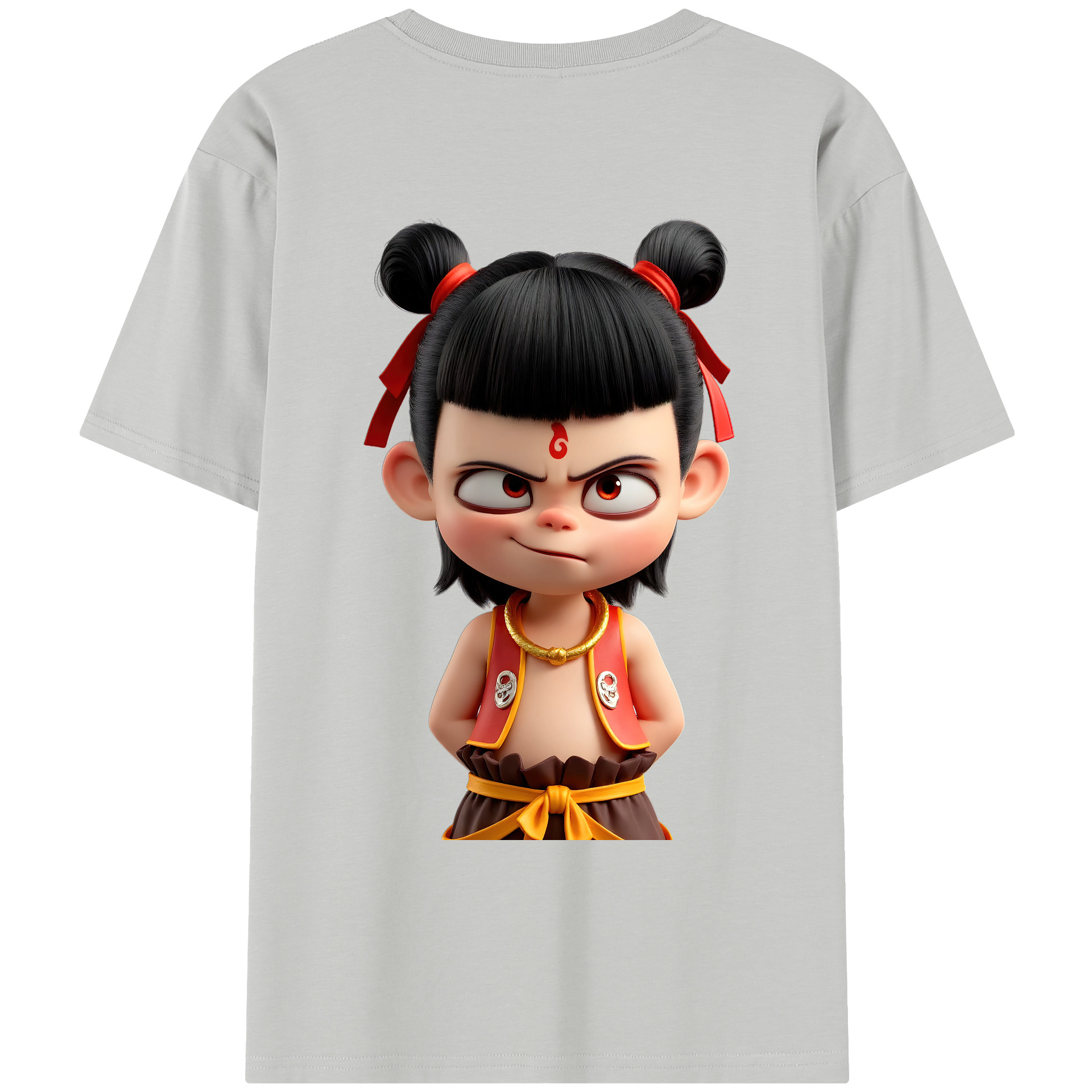 （画像用） Ne Zha 2 ナタ 魔童の大暴れ レディース半袖Tシャツ(バックプリント)
