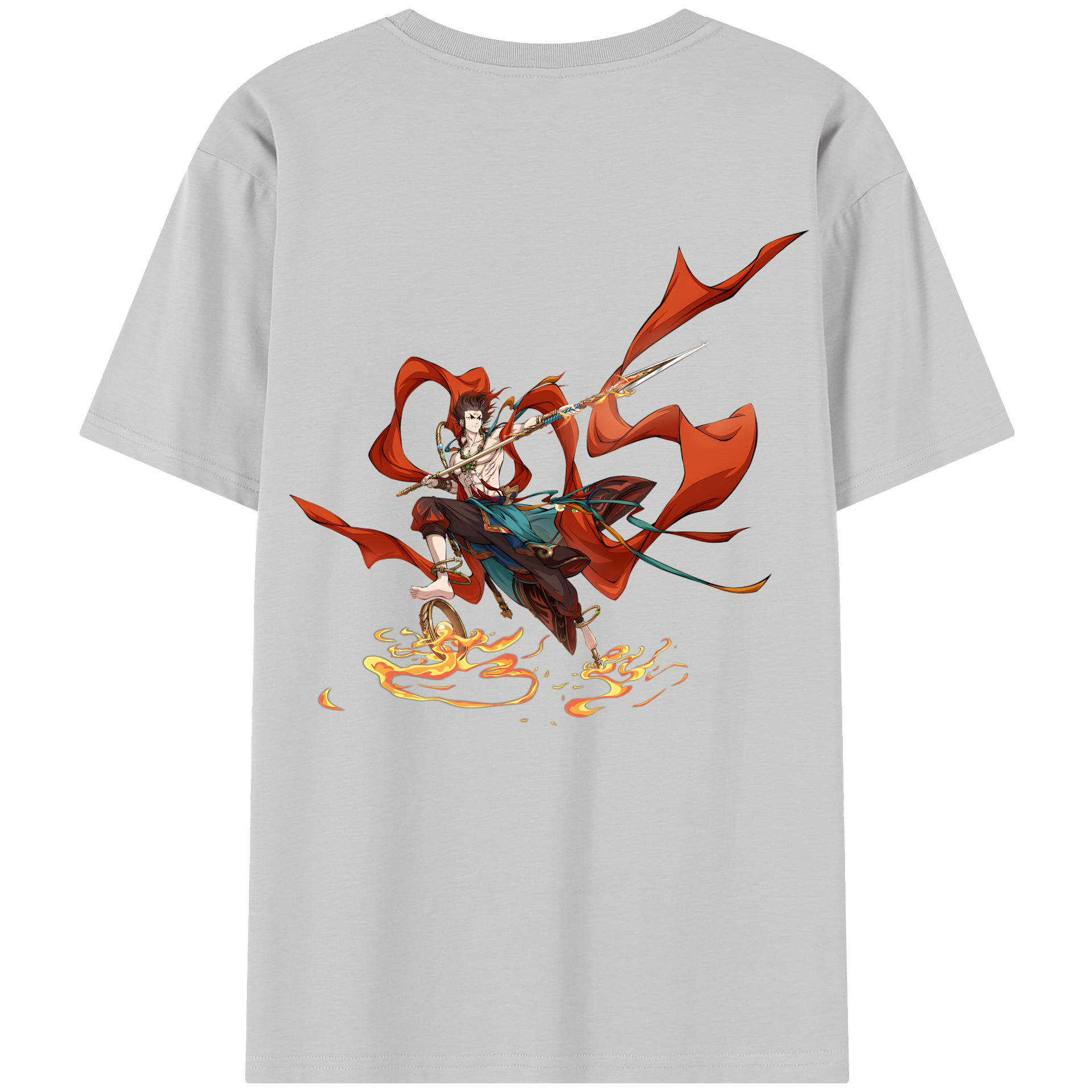 （画像用） Ne Zha 2 ナタ 魔童の大暴れ レディース半袖Tシャツ(バックプリント)