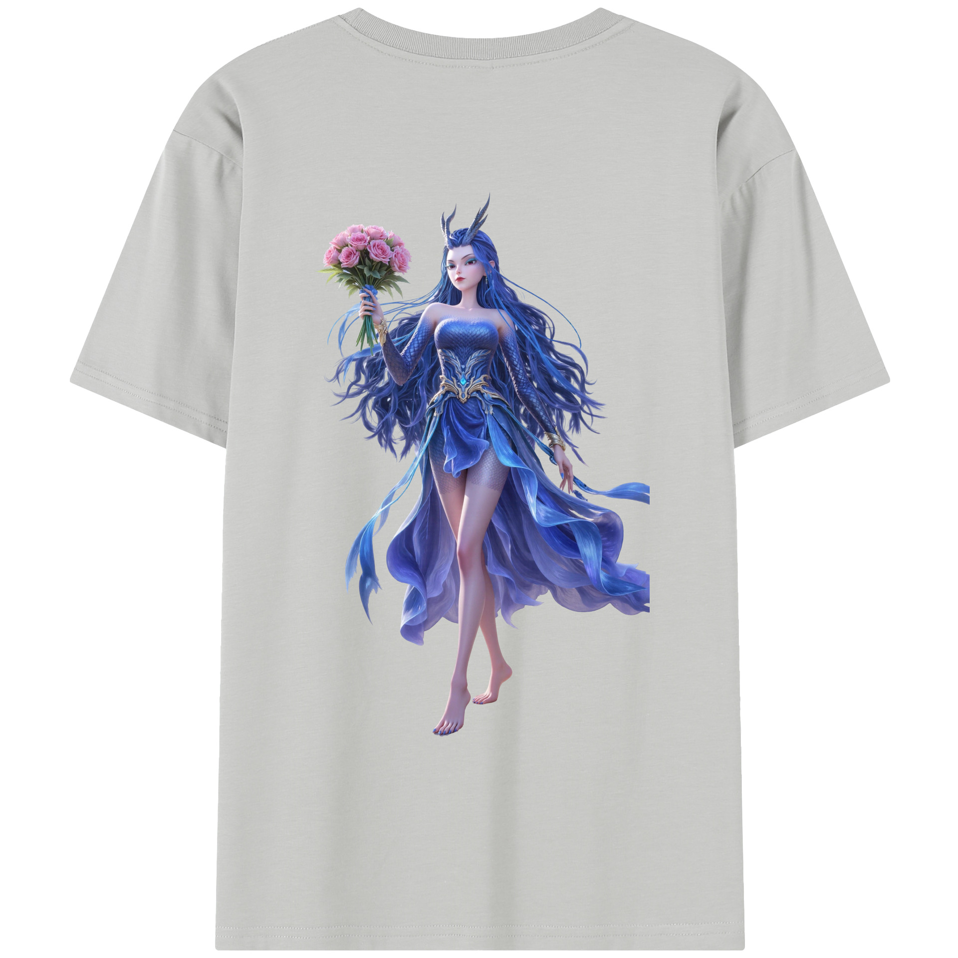 （画像用） Ne Zha 2 ナタ 魔童の大暴れ レディース半袖Tシャツ(バックプリント)