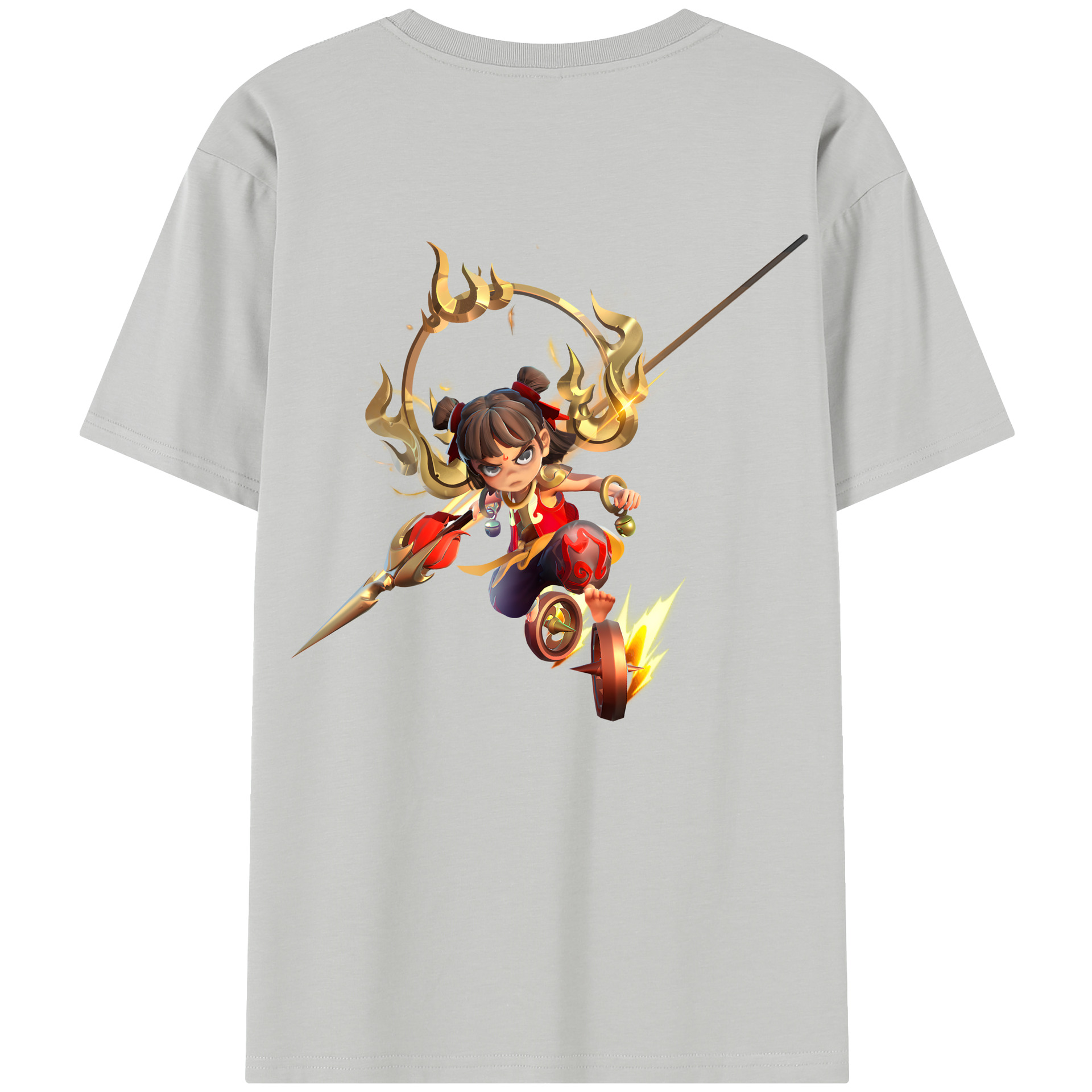 （画像用） Ne Zha 2 ナタ 魔童の大暴れ レディース半袖Tシャツ(バックプリント)