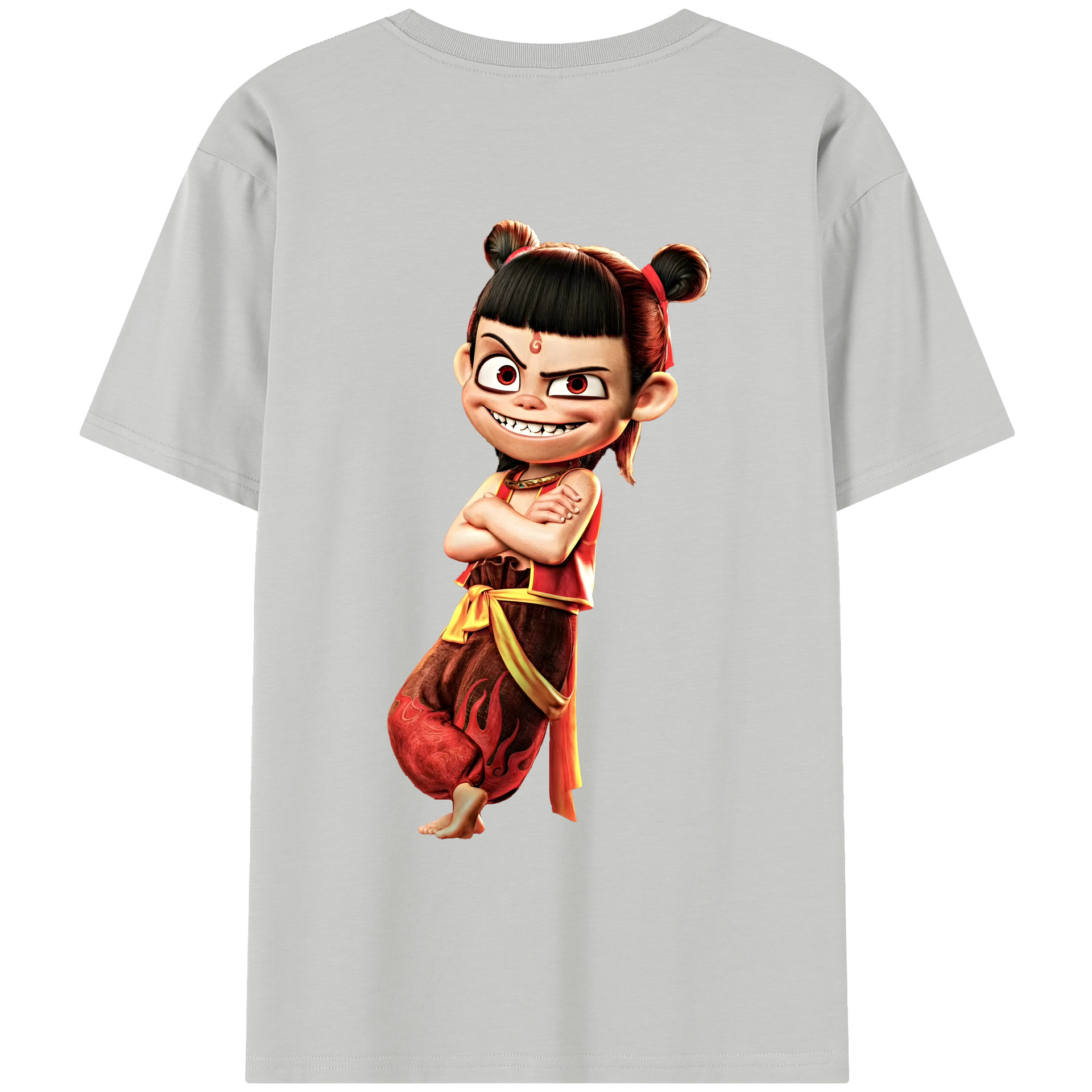 （画像用） Ne Zha 2 ナタ 魔童の大暴れ レディース半袖Tシャツ(バックプリント)