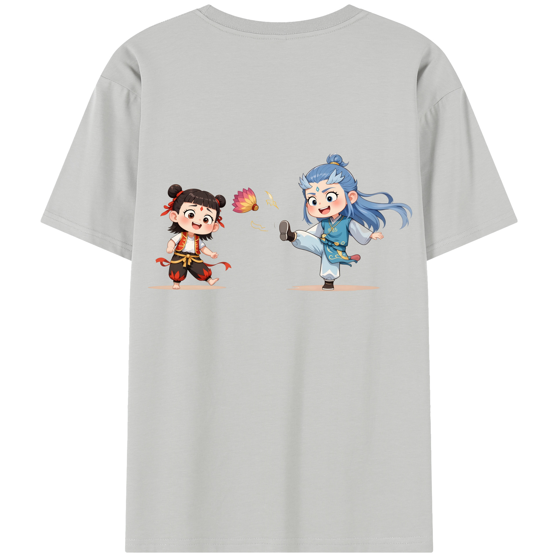 （画像用） Ne Zha 2 ナタ 魔童の大暴れ レディース半袖Tシャツ(バックプリント)