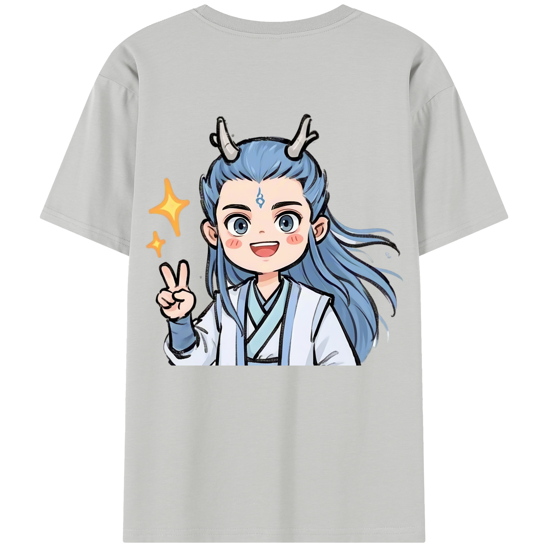 （画像用） Ne Zha 2 ナタ 魔童の大暴れ レディース半袖Tシャツ(バックプリント)