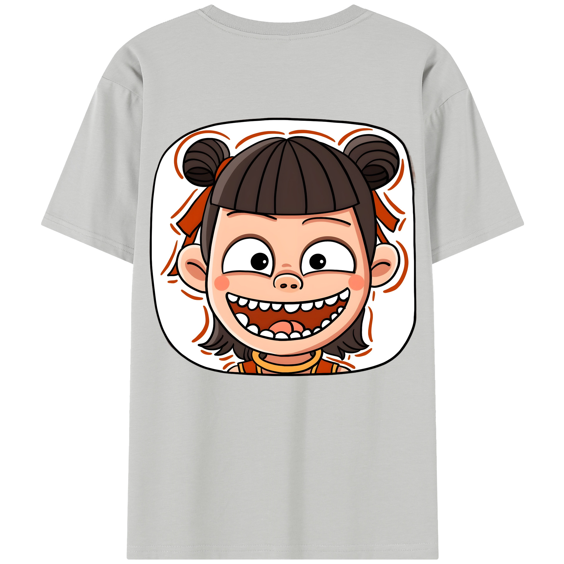 （画像用） Ne Zha 2 ナタ 魔童の大暴れ レディース半袖Tシャツ(バックプリント)