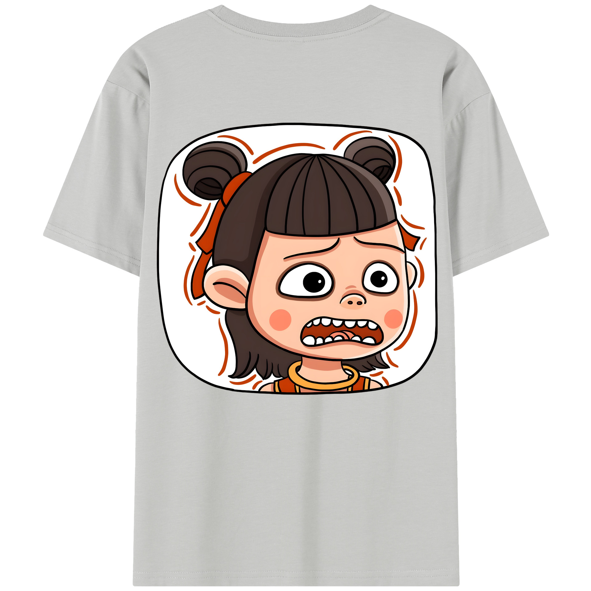 （画像用） Ne Zha 2 ナタ 魔童の大暴れ レディース半袖Tシャツ(バックプリント)