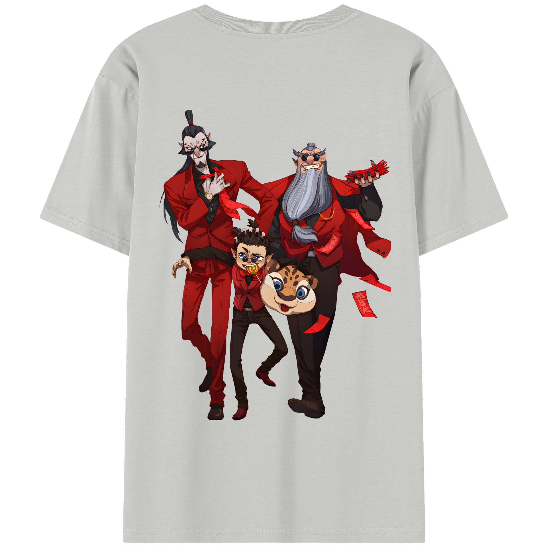 （画像用） Ne Zha 2 ナタ 魔童の大暴れ レディース半袖Tシャツ(バックプリント)