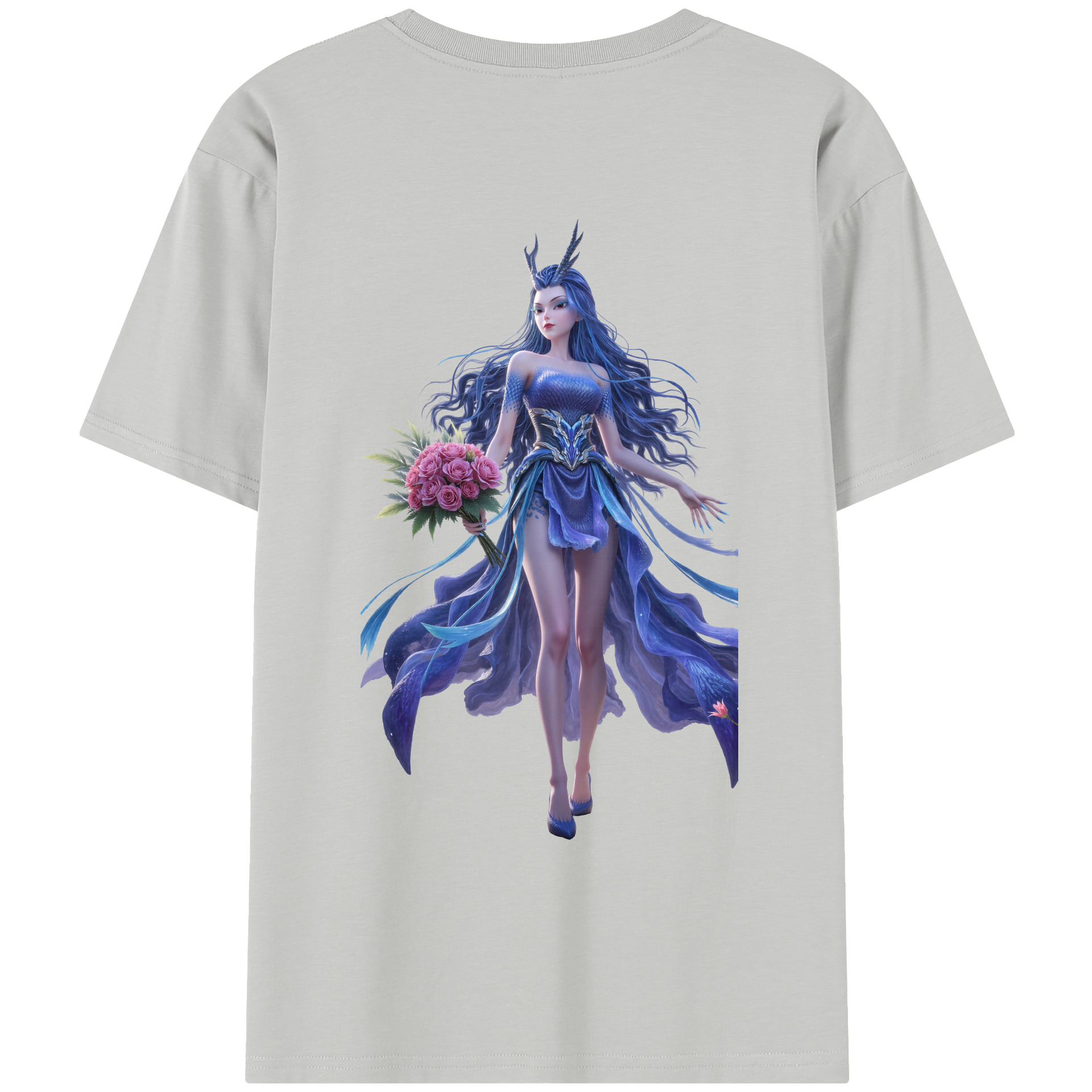 （画像用） Ne Zha 2 ナタ 魔童の大暴れ レディース半袖Tシャツ(バックプリント)