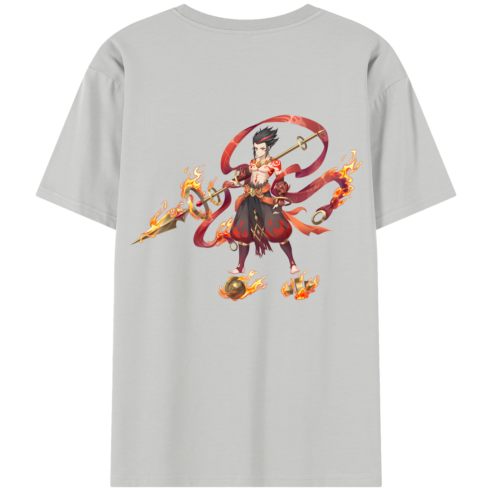 （画像用） Ne Zha 2 ナタ 魔童の大暴れ レディース半袖Tシャツ(バックプリント)