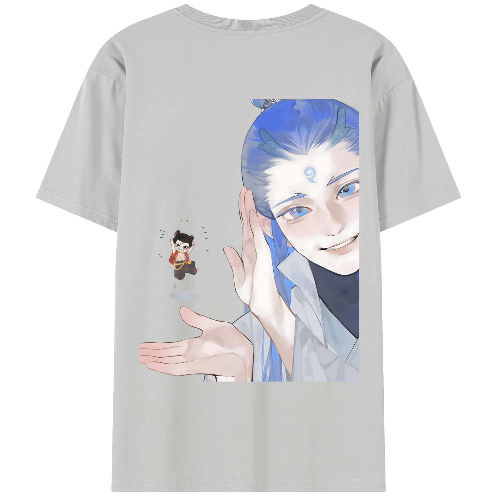 （画像用） Ne Zha 2 ナタ 魔童の大暴れ レディース半袖Tシャツ(バックプリント)
