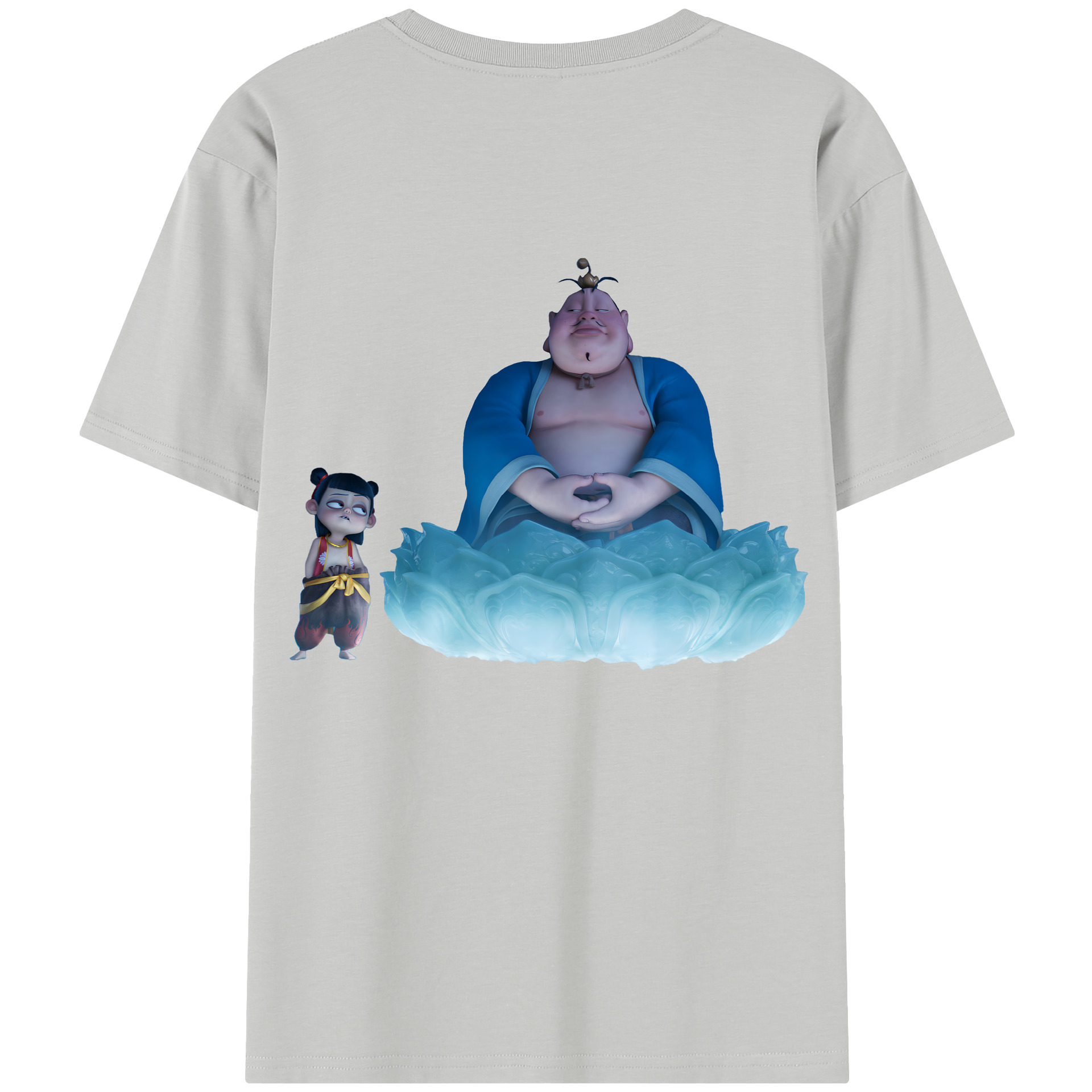 （画像用） Ne Zha 2 ナタ 魔童の大暴れ レディース半袖Tシャツ(バックプリント)