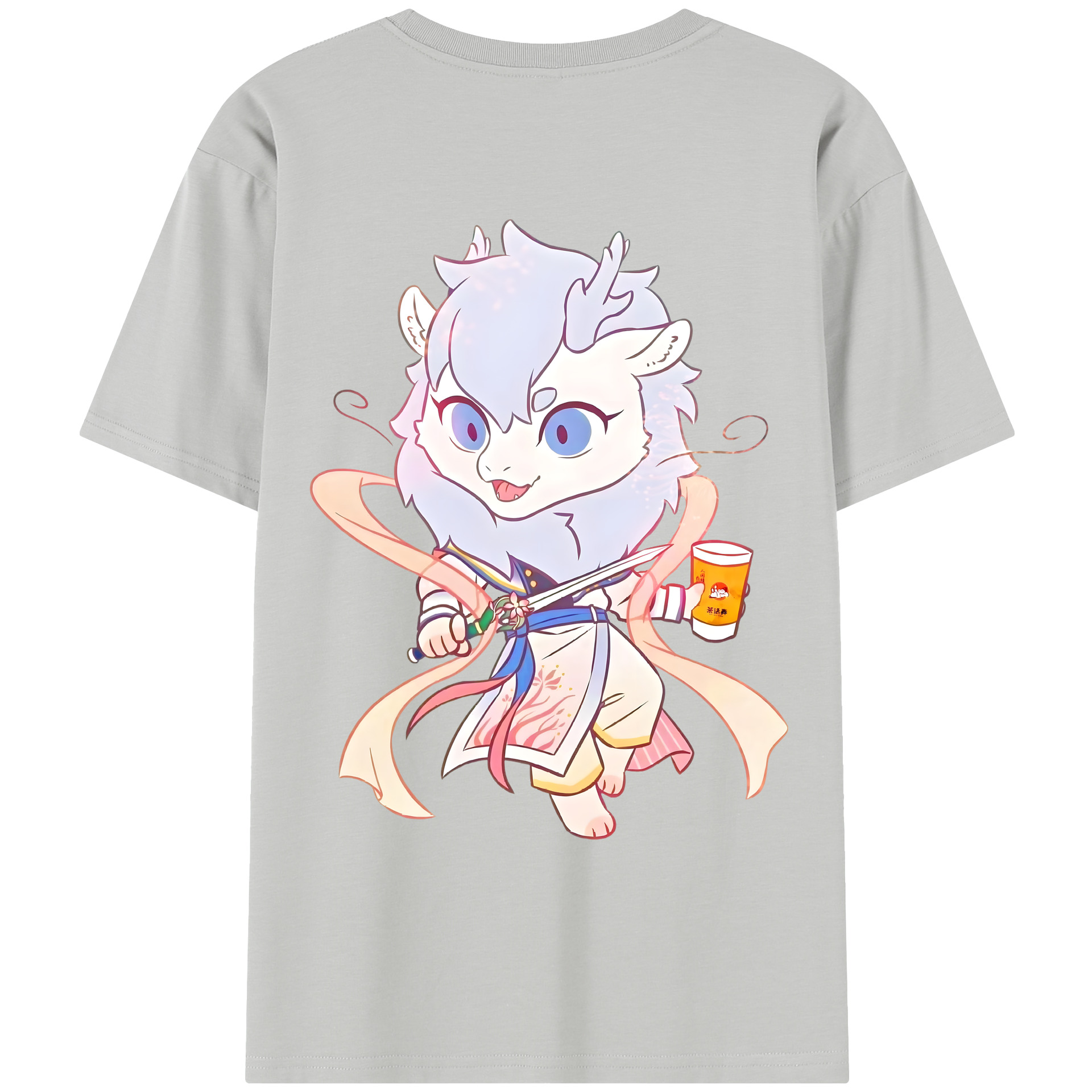 （画像用） Ne Zha 2 ナタ 魔童の大暴れ レディース半袖Tシャツ(バックプリント)