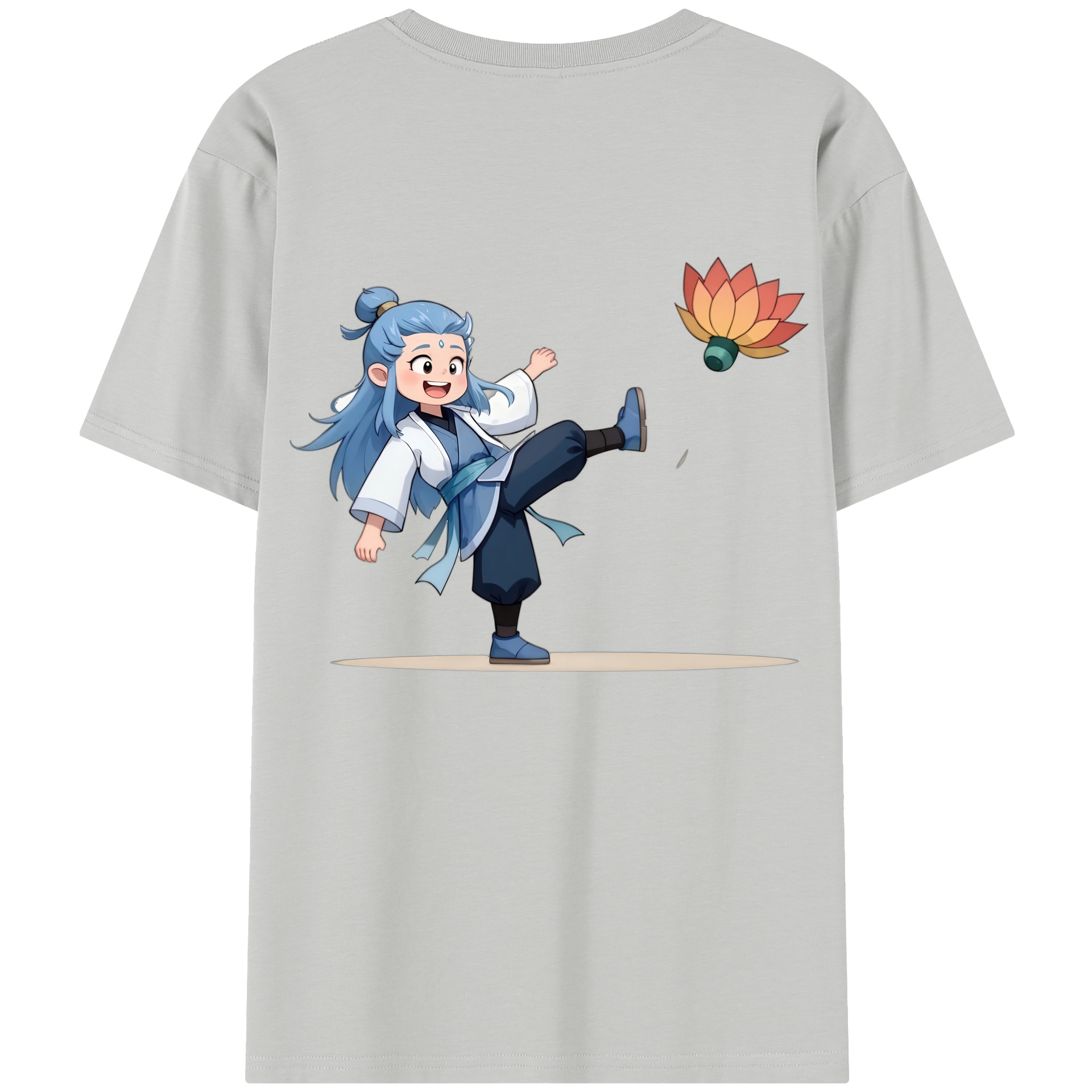 （画像用） Ne Zha 2 ナタ 魔童の大暴れ レディース半袖Tシャツ(バックプリント)