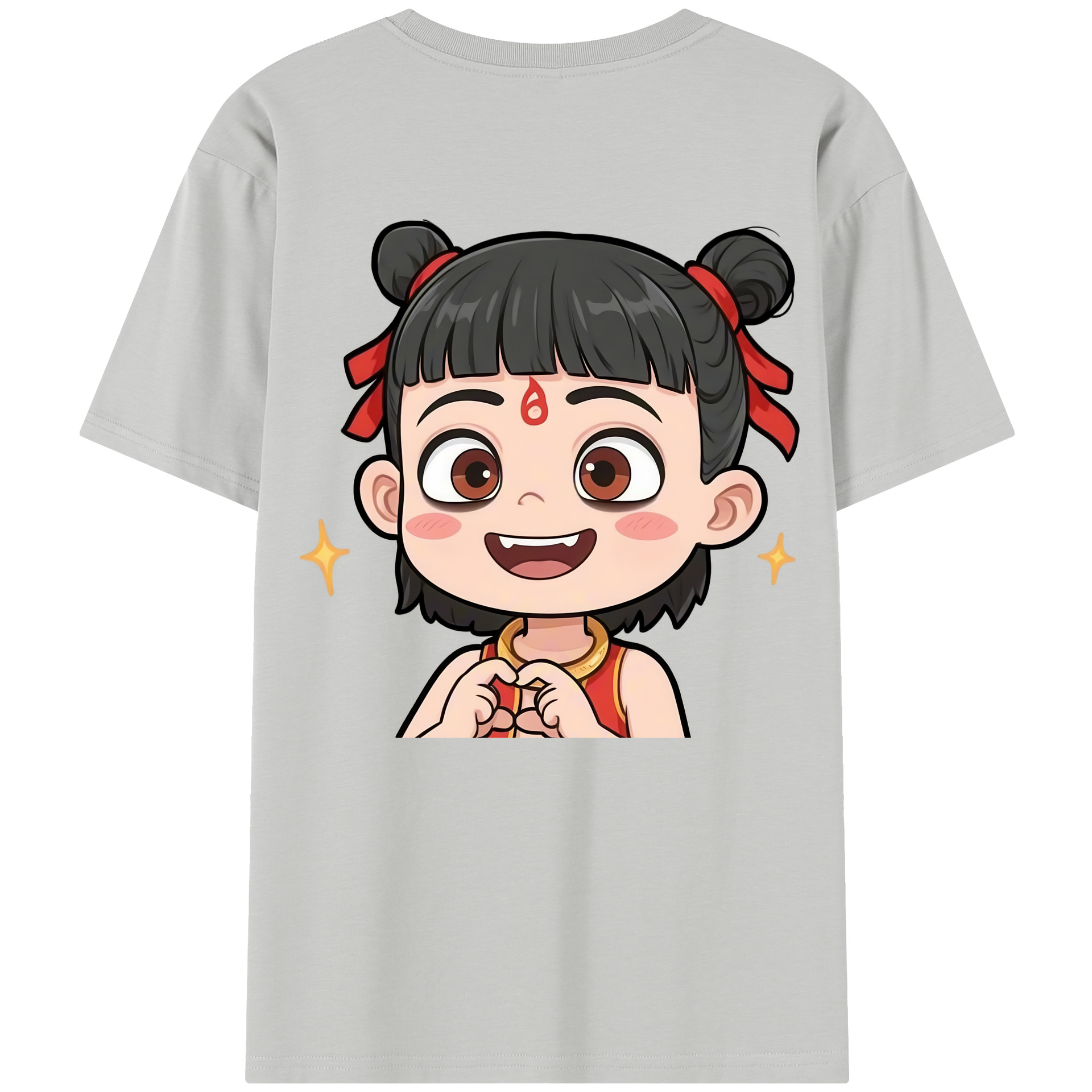 （画像用） Ne Zha 2 ナタ 魔童の大暴れ レディース半袖Tシャツ(バックプリント)