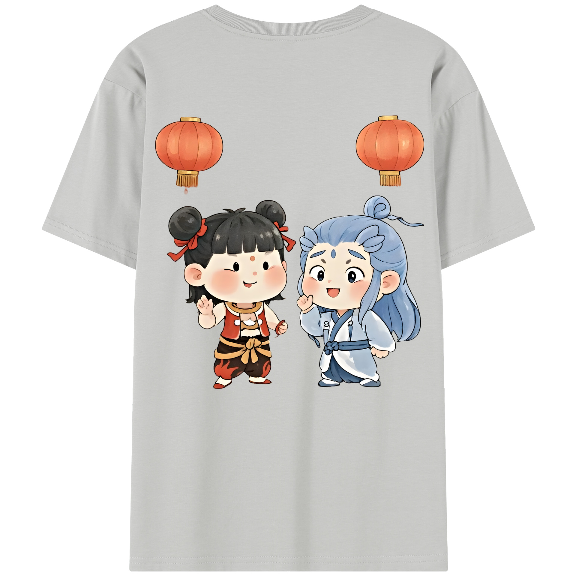 （画像用） Ne Zha 2 ナタ 魔童の大暴れ レディース半袖Tシャツ(バックプリント)