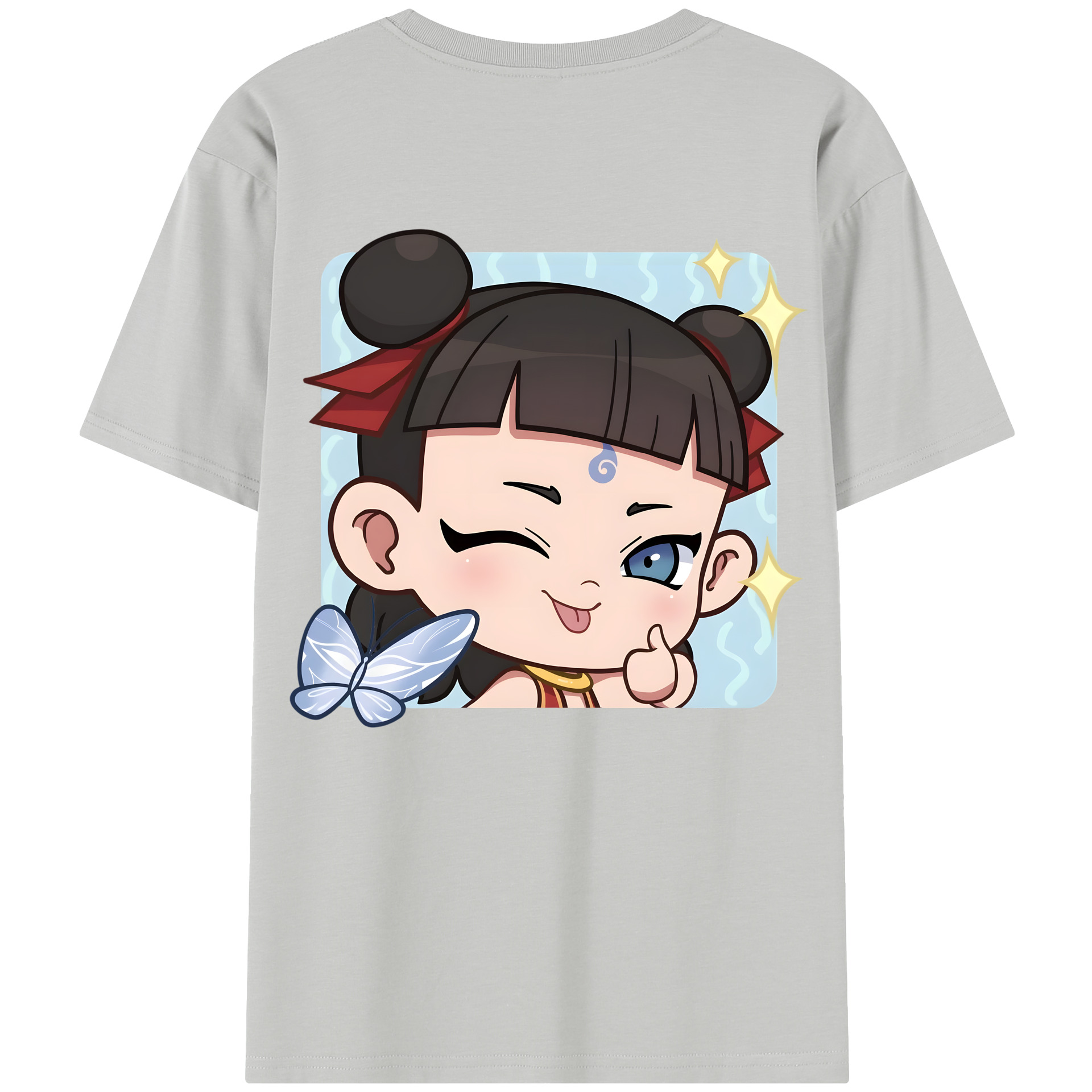 （画像用） Ne Zha 2 ナタ 魔童の大暴れ レディース半袖Tシャツ(バックプリント)
