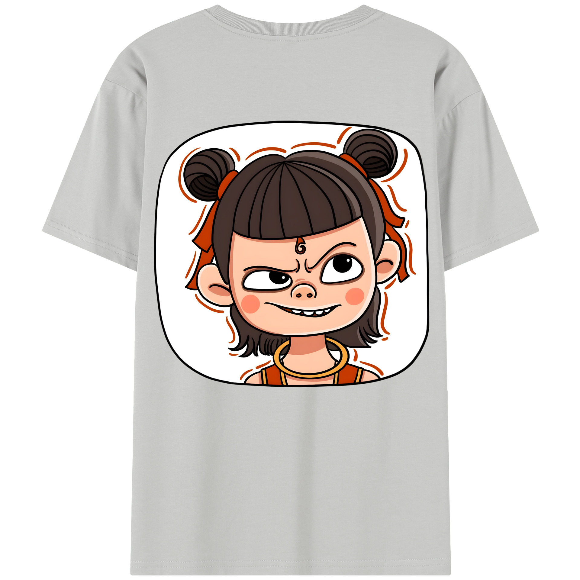 （画像用） Ne Zha 2 ナタ 魔童の大暴れ レディース半袖Tシャツ(バックプリント)