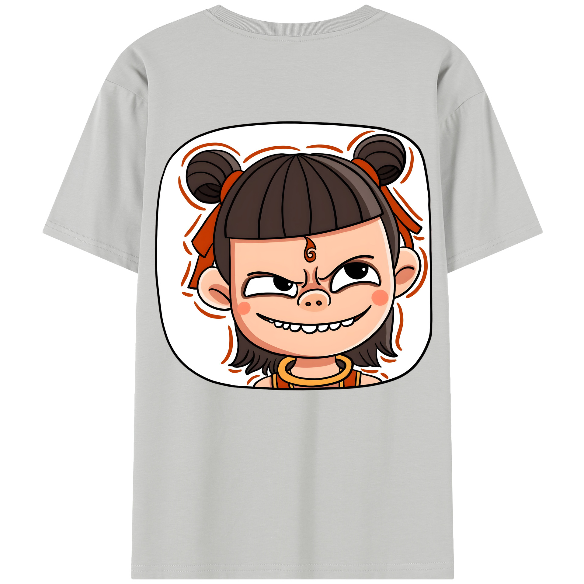 （画像用） Ne Zha 2 ナタ 魔童の大暴れ レディース半袖Tシャツ(バックプリント)