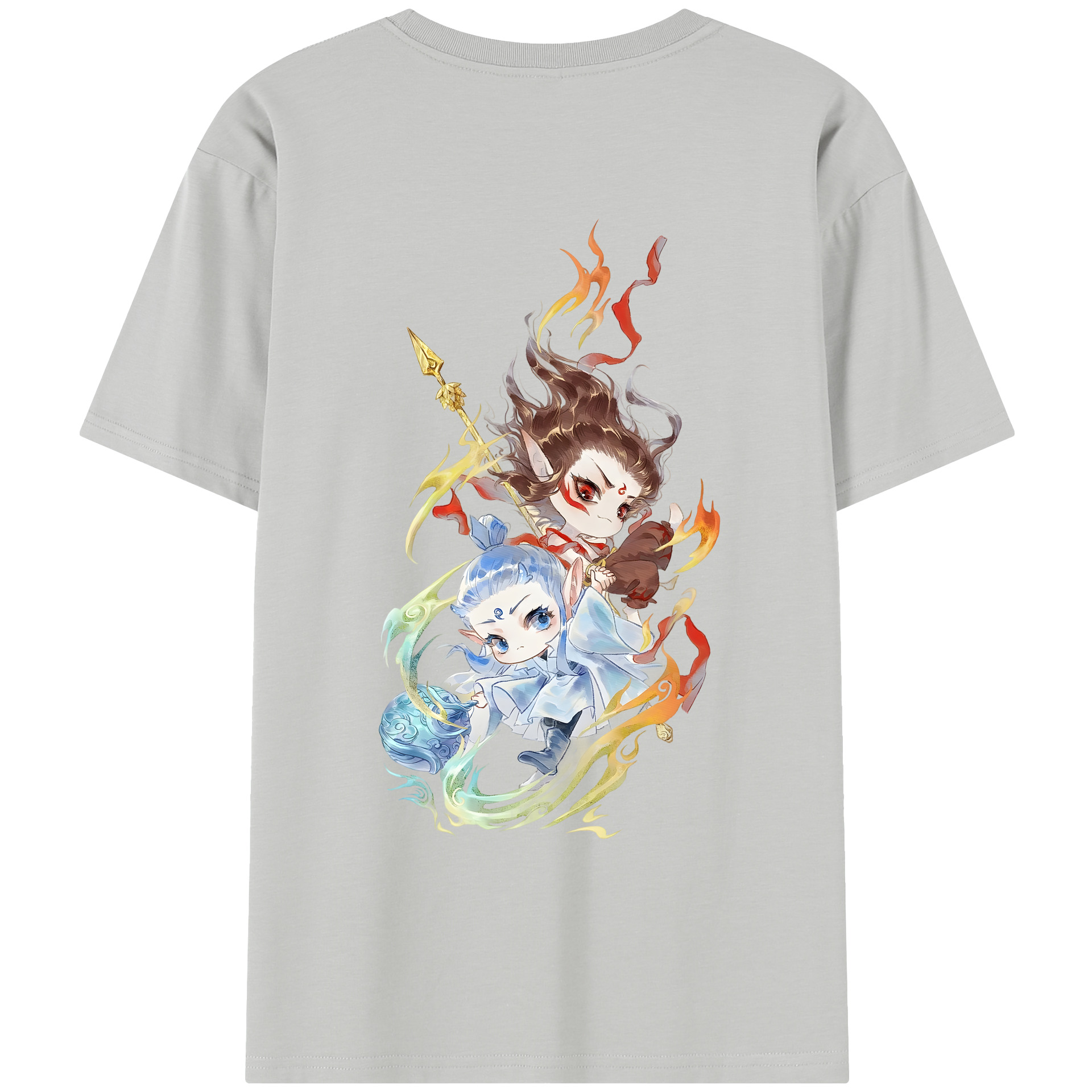 （画像用） Ne Zha 2 ナタ 魔童の大暴れ レディース半袖Tシャツ(バックプリント)