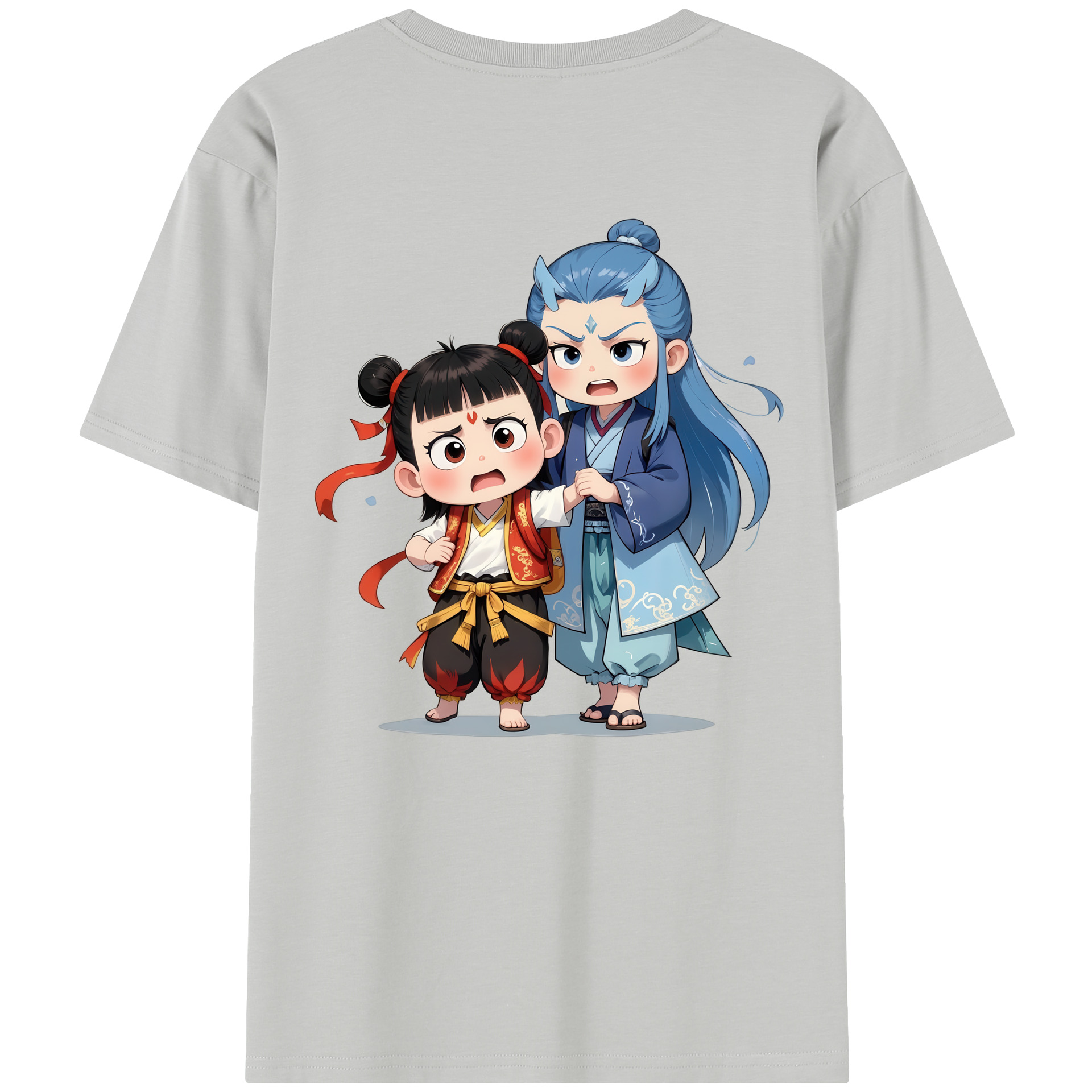 （画像用） Ne Zha 2 ナタ 魔童の大暴れ レディース半袖Tシャツ(バックプリント)