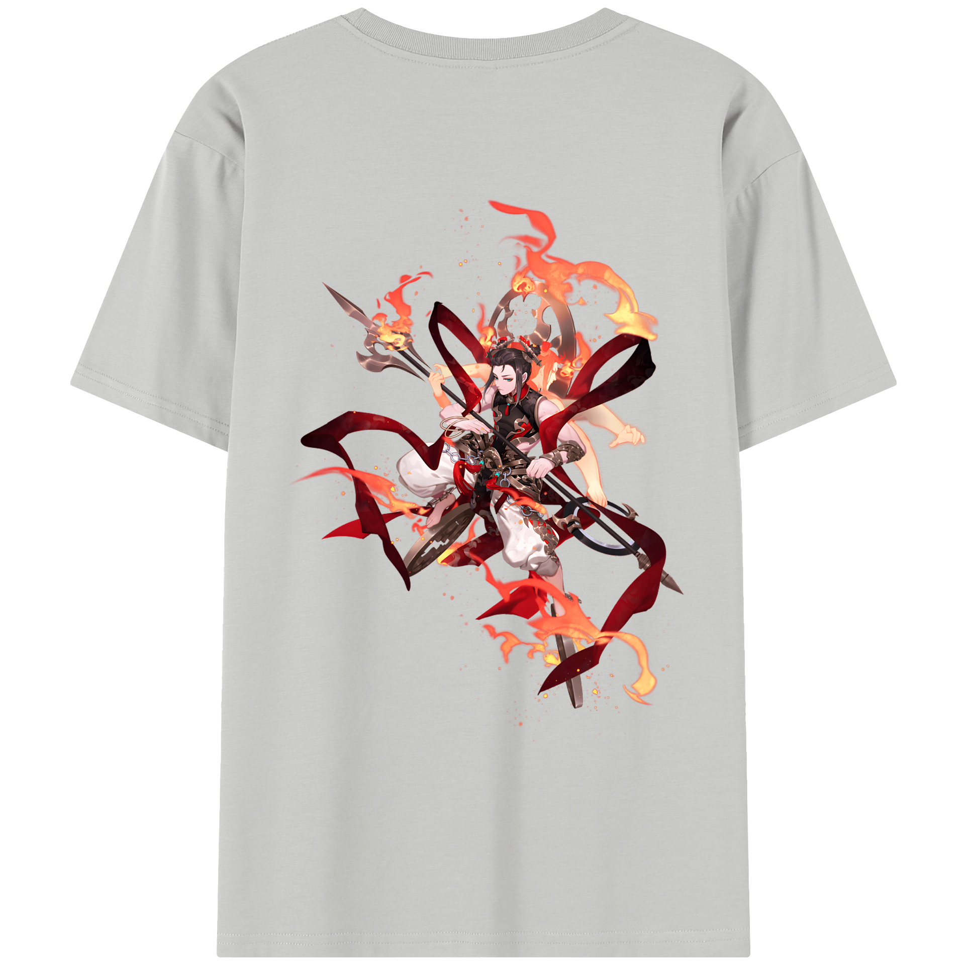 （画像用） Ne Zha 2 ナタ 魔童の大暴れ レディース半袖Tシャツ(バックプリント)