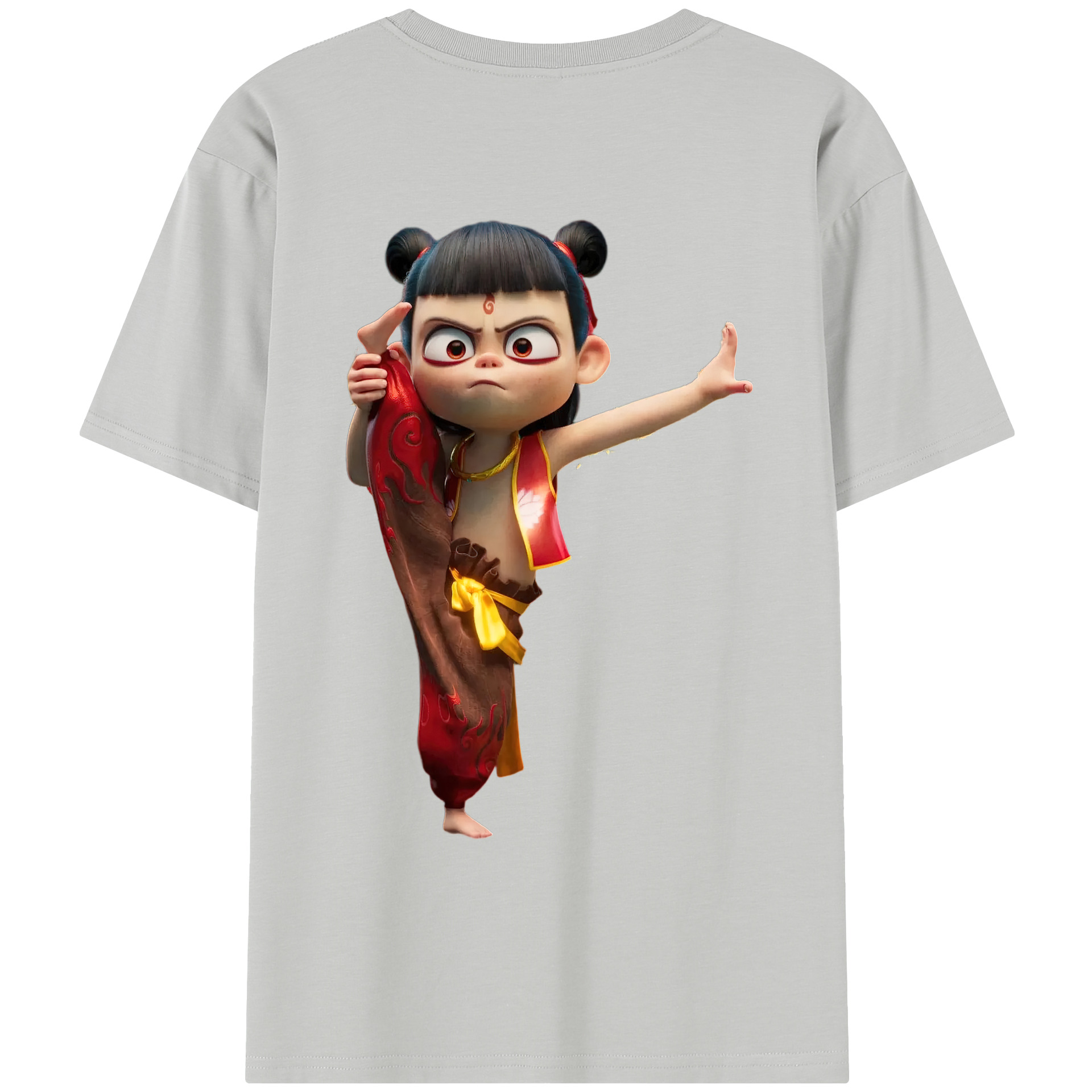 （画像用） Ne Zha 2 ナタ 魔童の大暴れ レディース半袖Tシャツ(バックプリント)