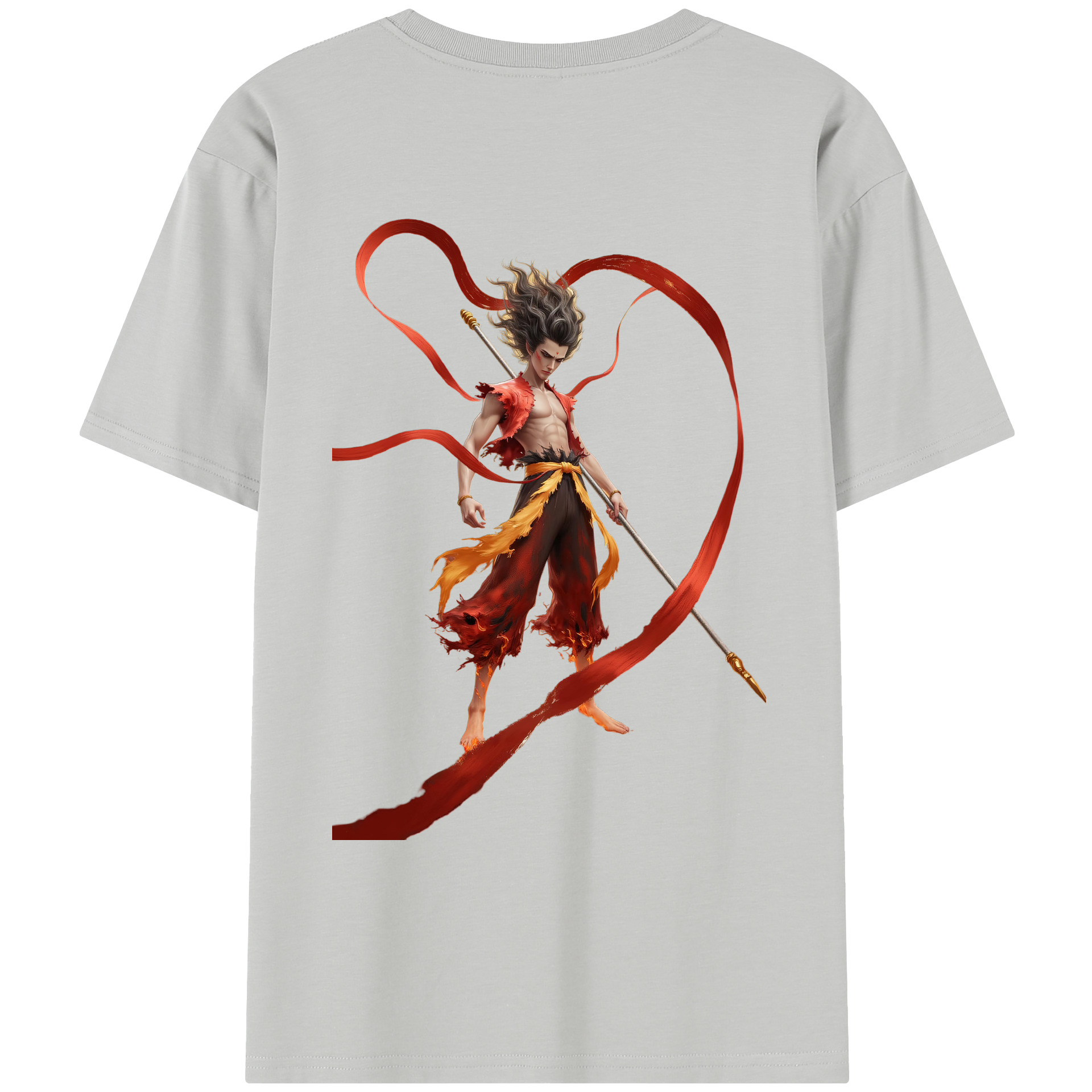 （画像用） Ne Zha 2 ナタ 魔童の大暴れ レディース半袖Tシャツ(バックプリント)