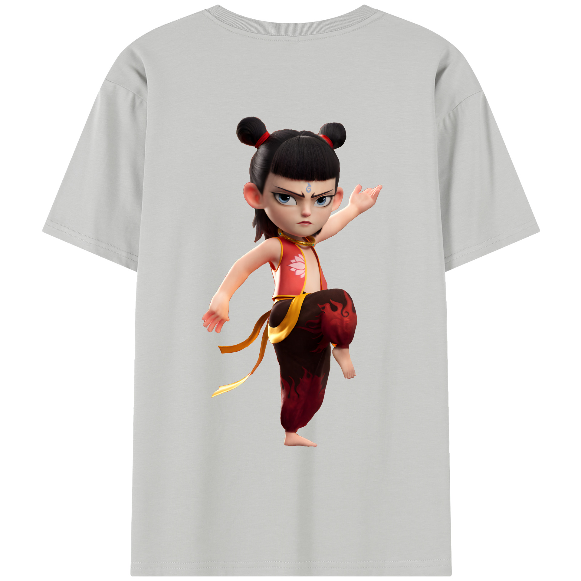 （画像用） Ne Zha 2 ナタ 魔童の大暴れ レディース半袖Tシャツ(バックプリント)