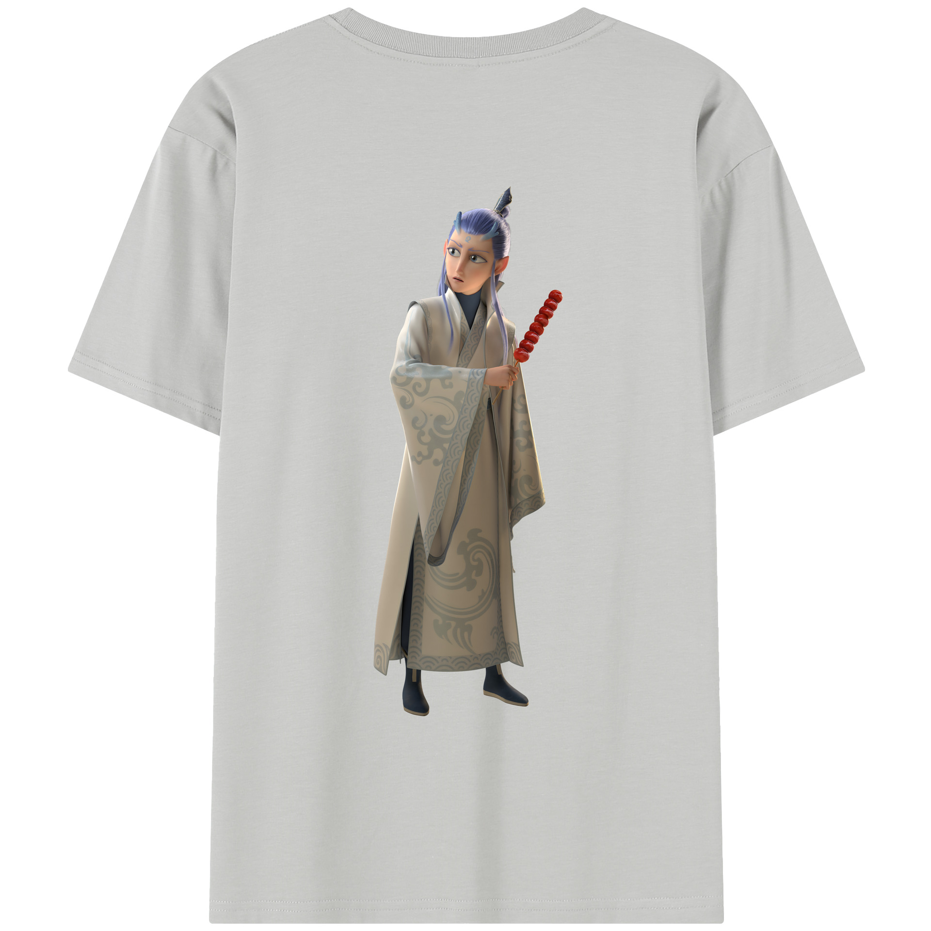 （画像用） Ne Zha 2 ナタ 魔童の大暴れ レディース半袖Tシャツ(バックプリント)